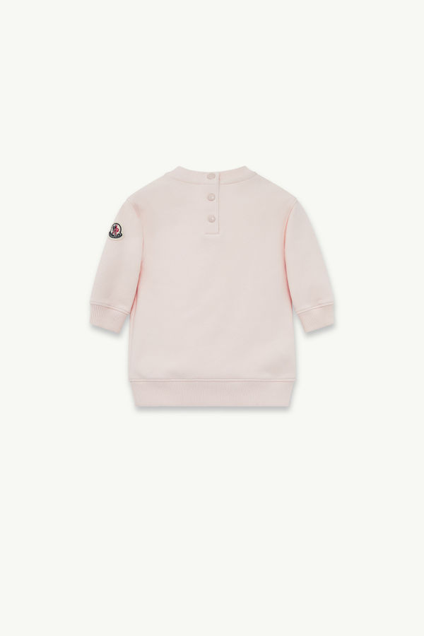 Sweatshirt-Kleid aus Baumwolle mit gesticktem Logo Mädchen Hellpink Moncler 2