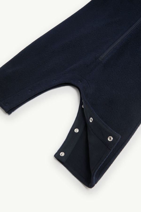 Hooded Fleece Baby Grow Gender Neutral Navy Blue Moncler 3