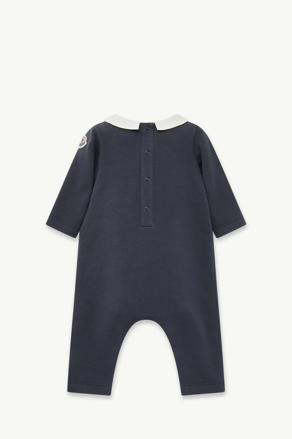 Embroidered Logo Cotton Baby Grow Gender Neutral Navy Blue Moncler 2