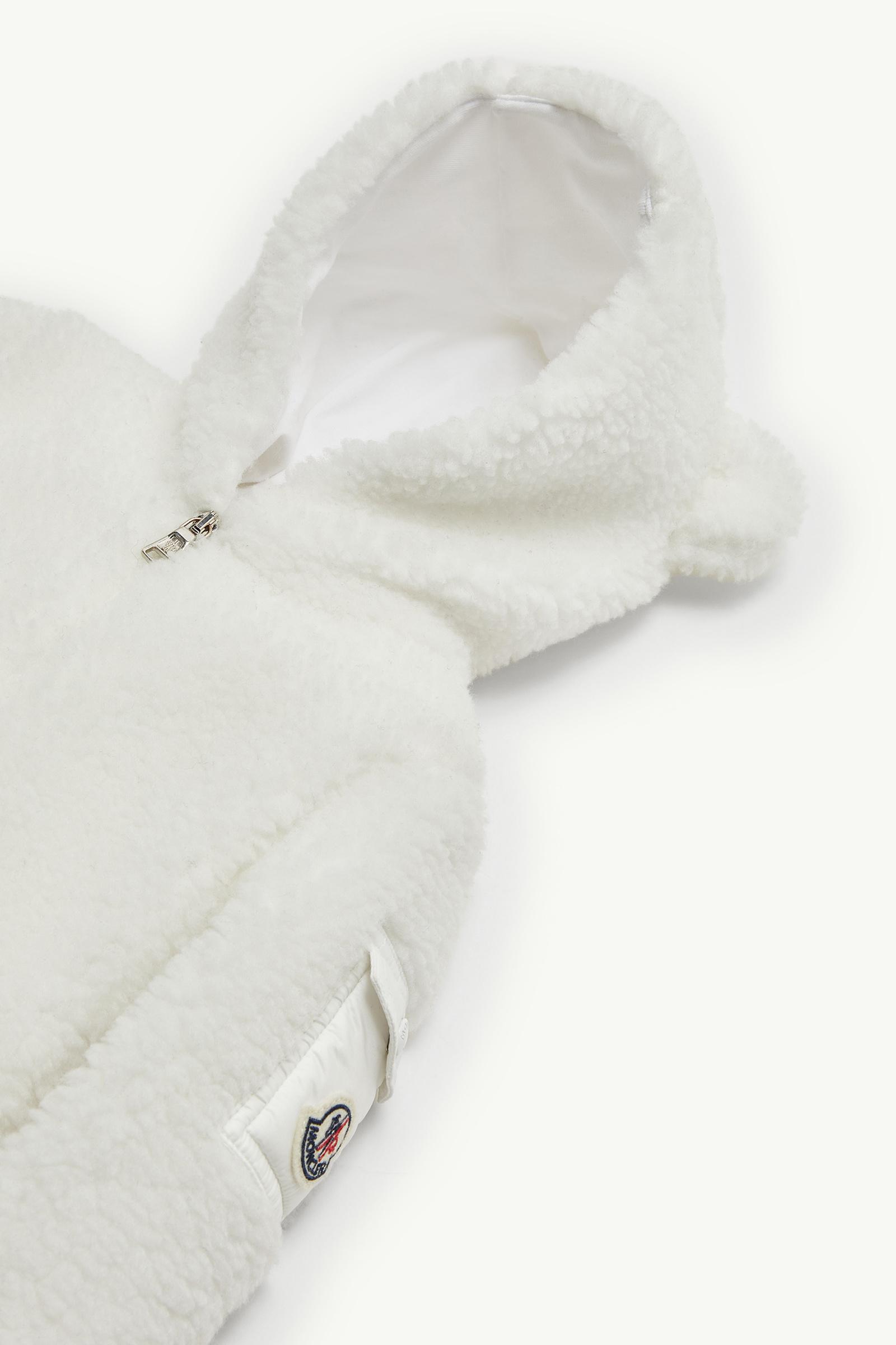 Teddy Hooded Baby Grow Gender Neutral White Moncler 1