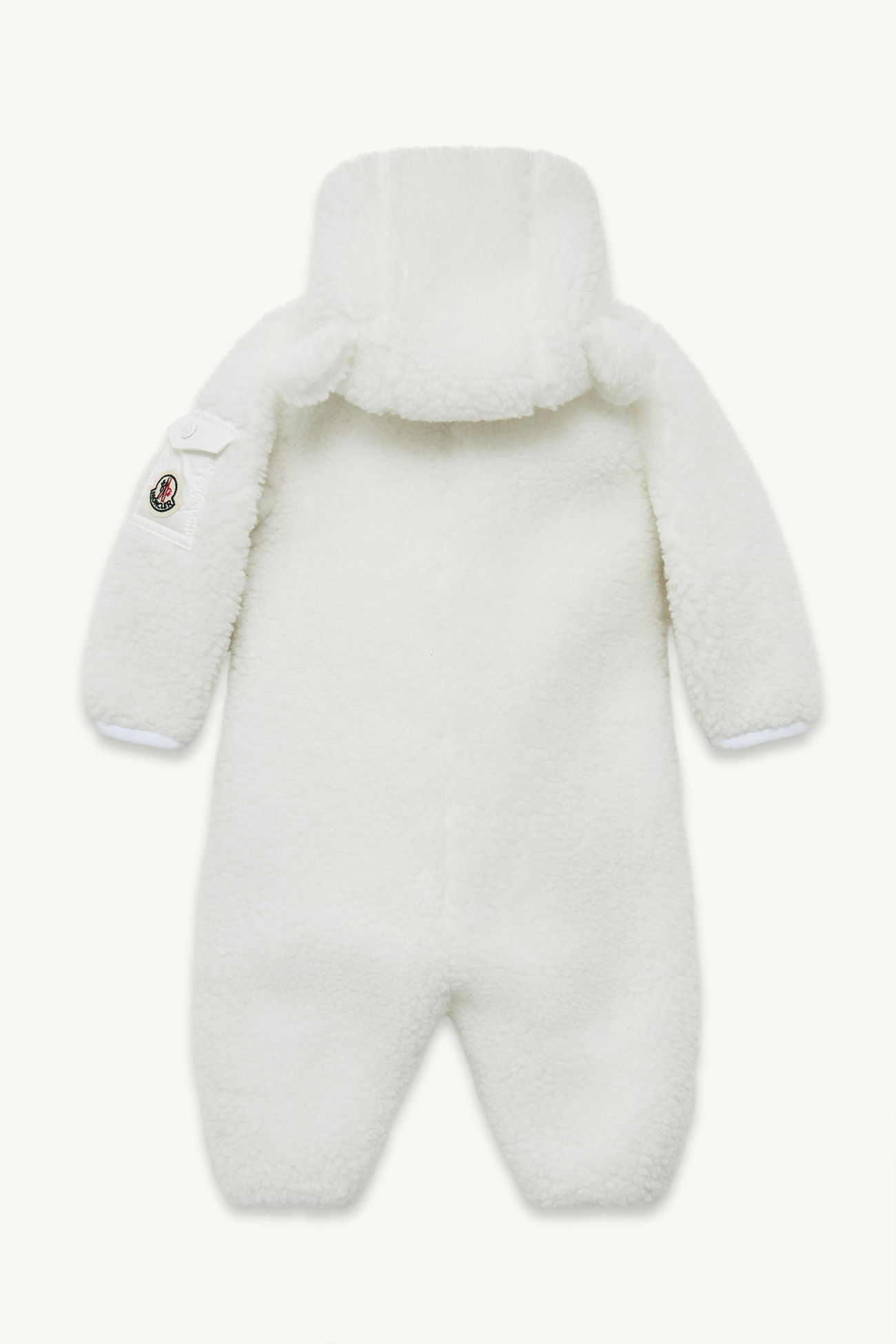 Teddy Babystrampler mit Kapuze Genderneutral Weiß Moncler 2