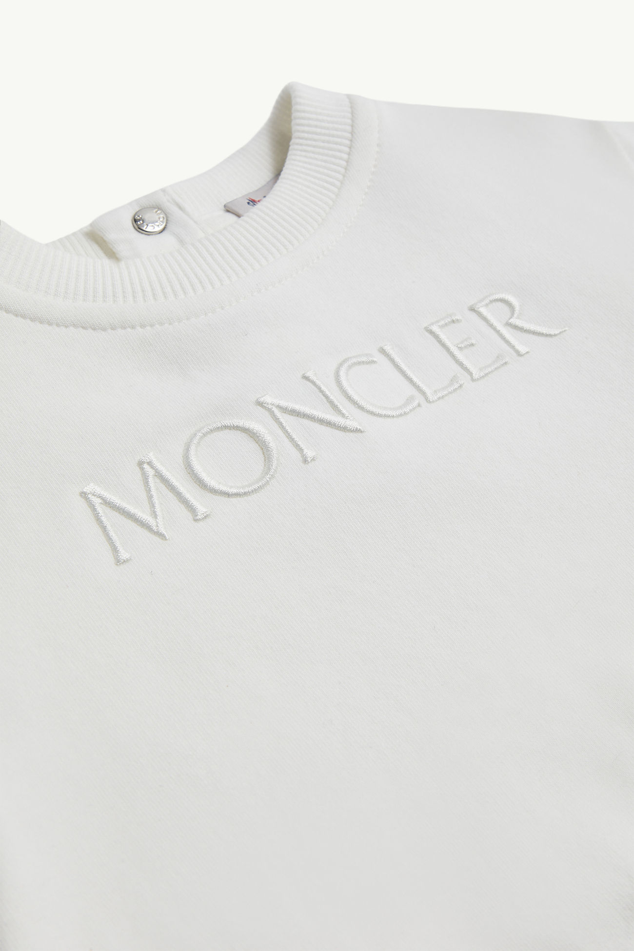 Conjunto de chándal de algodón con logotipo bordado De Género Neutro Blanco Moncler 3