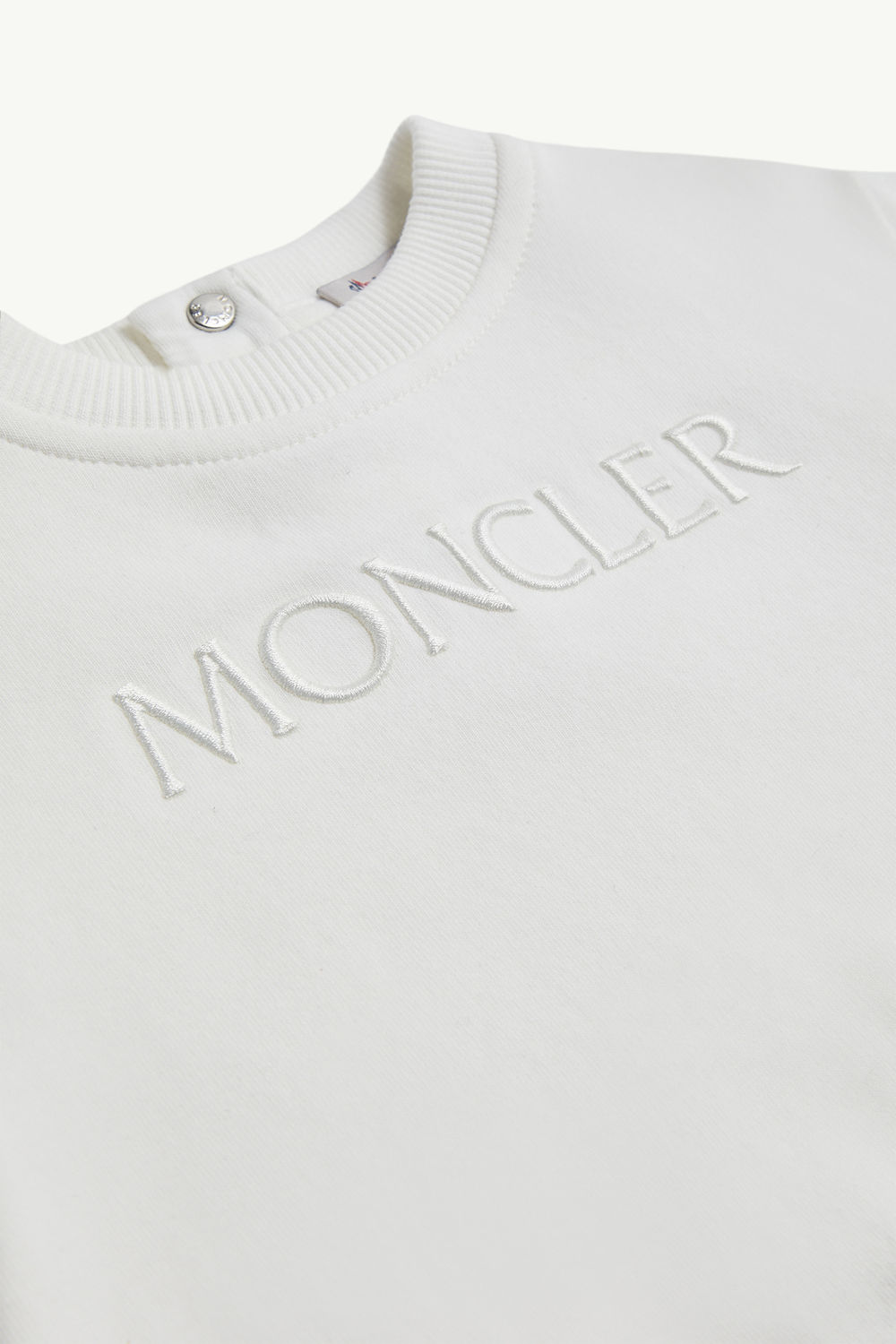 Embroidered Logo Cotton Tracksuit Set Gender Neutral White Moncler 3