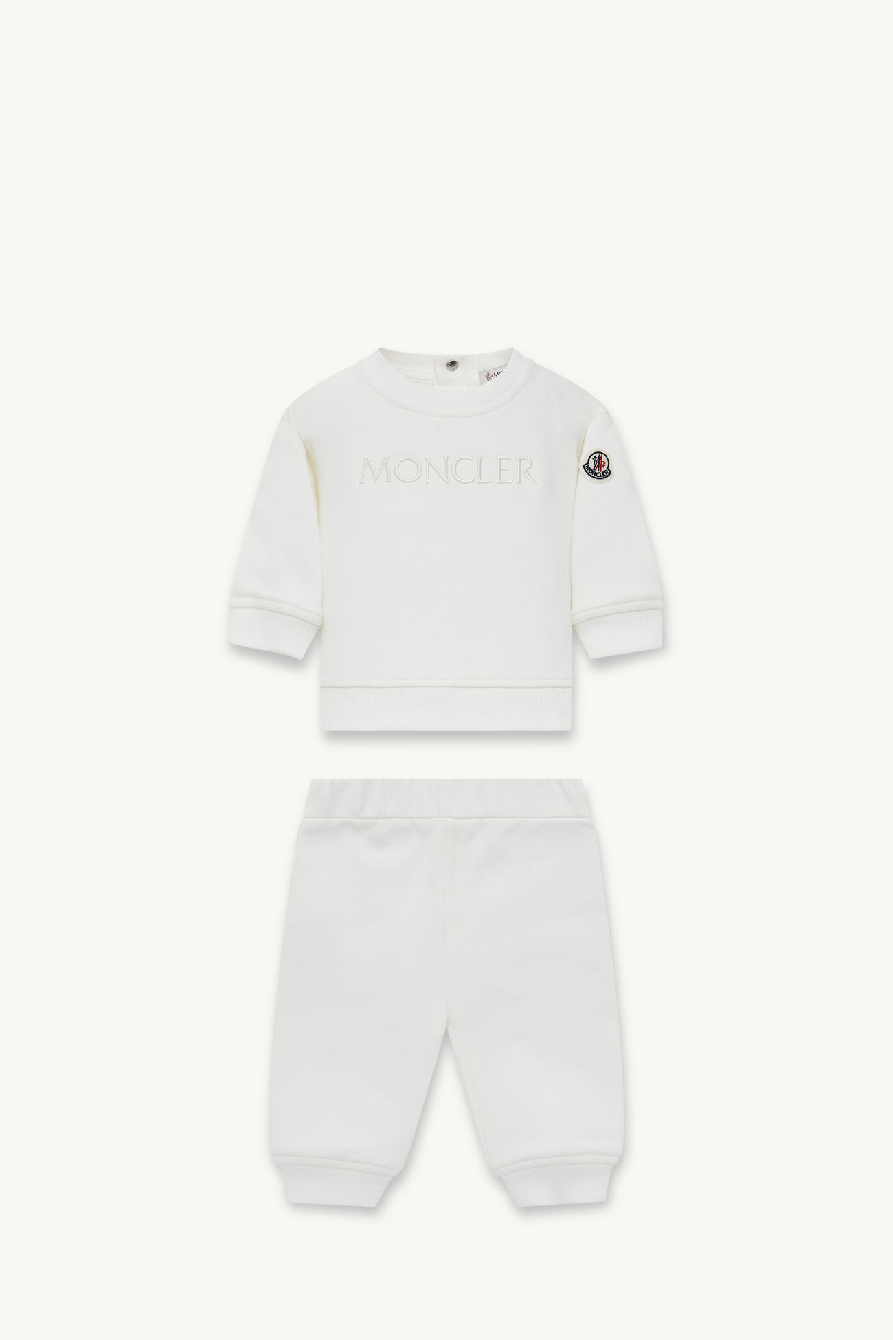 刺繡標誌棉質運動套裝 中性 白色 Moncler 0