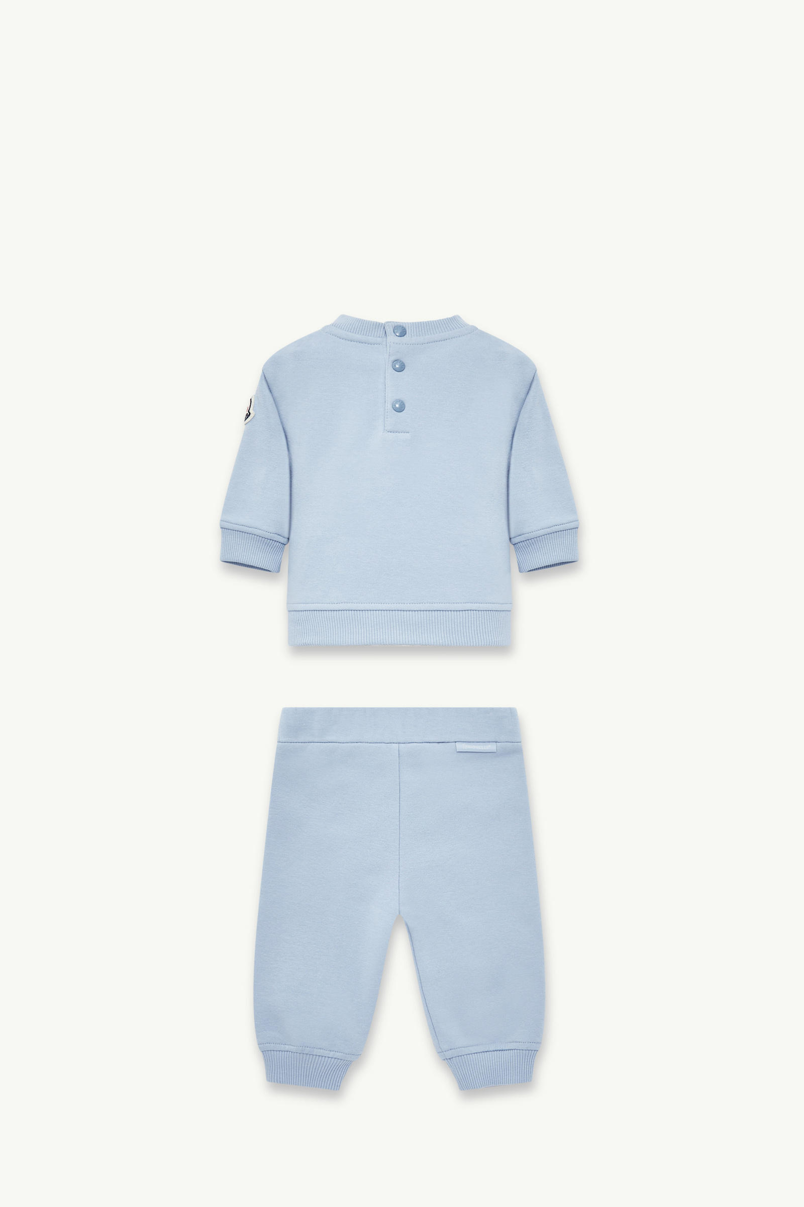 Embroidered Logo Cotton Tracksuit Set Gender Neutral Light Blue Moncler 2