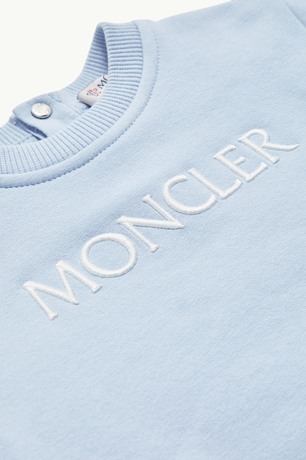 Embroidered Logo Cotton Tracksuit Set Gender Neutral Light Blue Moncler 3