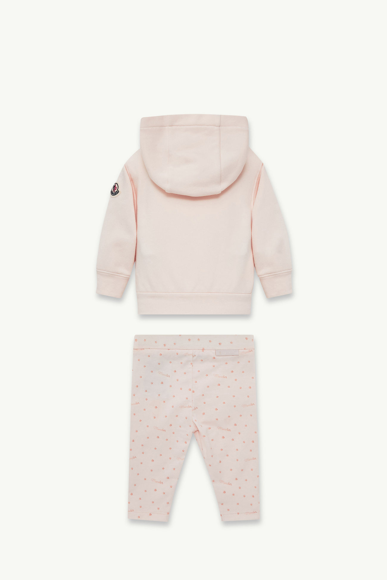 Set di tuta in cotone con stampa stelle Bambina Rosa Chiaro Moncler 2