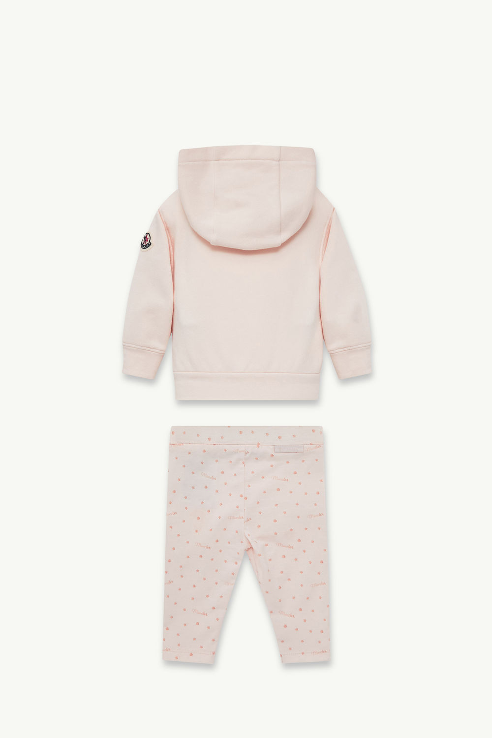 Star Print Cotton Tracksuit Set Girl Light Pink Moncler 2