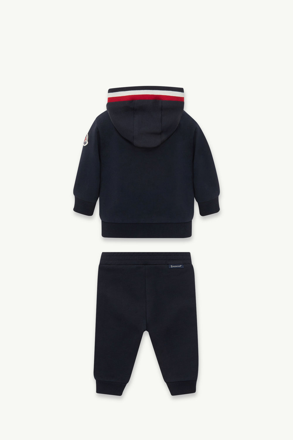 Tricolour-Trimmed Cotton Tracksuit Set Boy Navy Blue Moncler 2