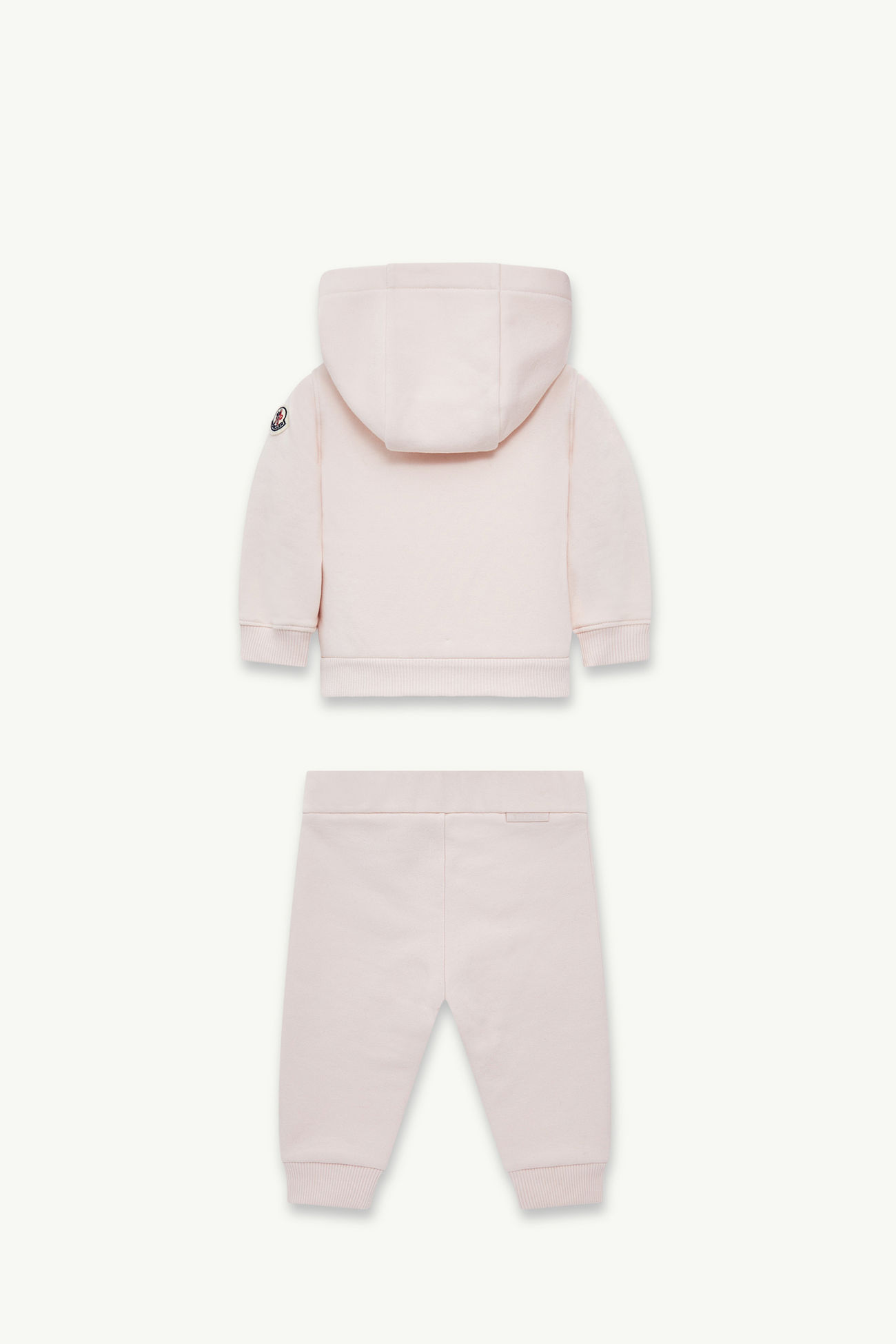 Set di tuta in cotone con logo con cuore ricamato Bambina Rosa Chiaro Moncler 2