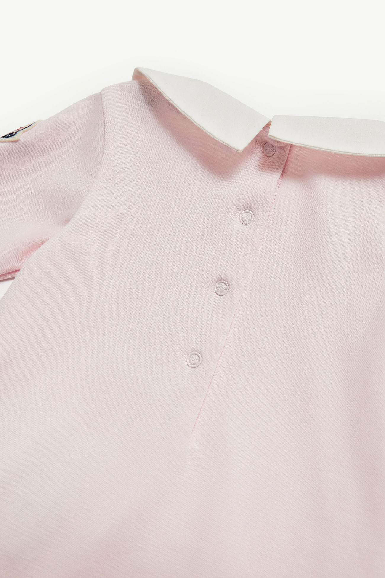 Set in cotone con logo orsacchiotto Bambina Rosa Chiaro Moncler 3
