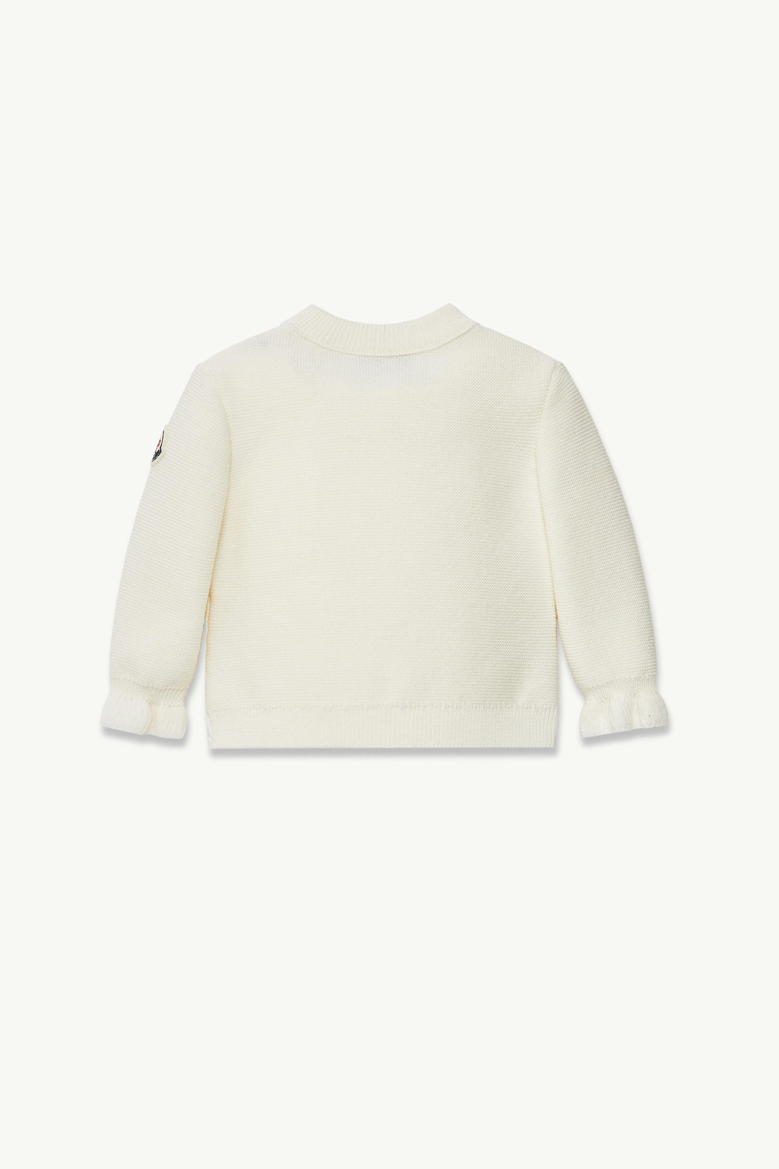Cardigan imbottito in lana con zip Bambina Bianco Moncler 2
