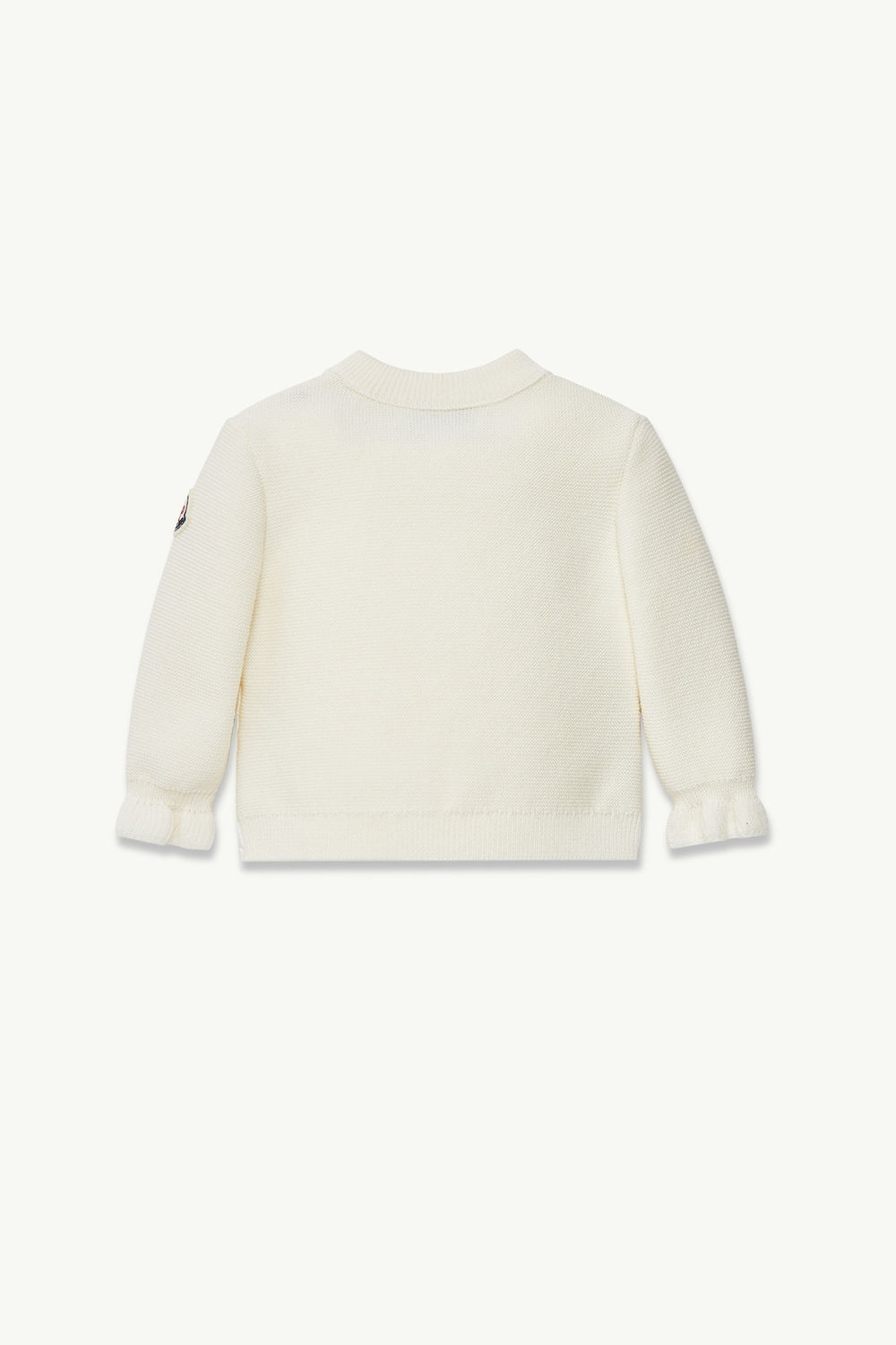Padded Wool Zip-Up Cardigan Girl White Moncler 2