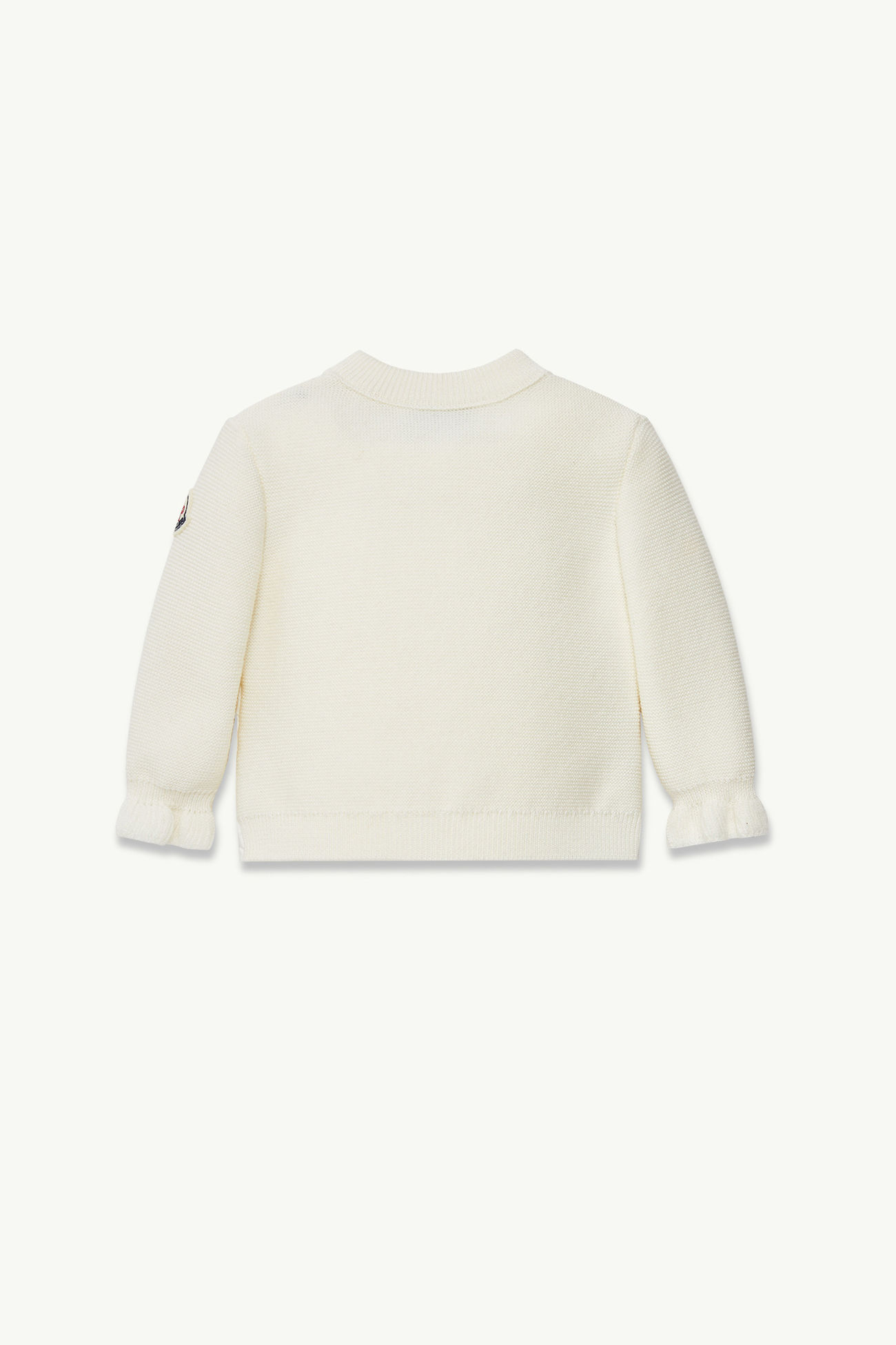 Padded Wool Zip-Up Cardigan Girl White Moncler 2