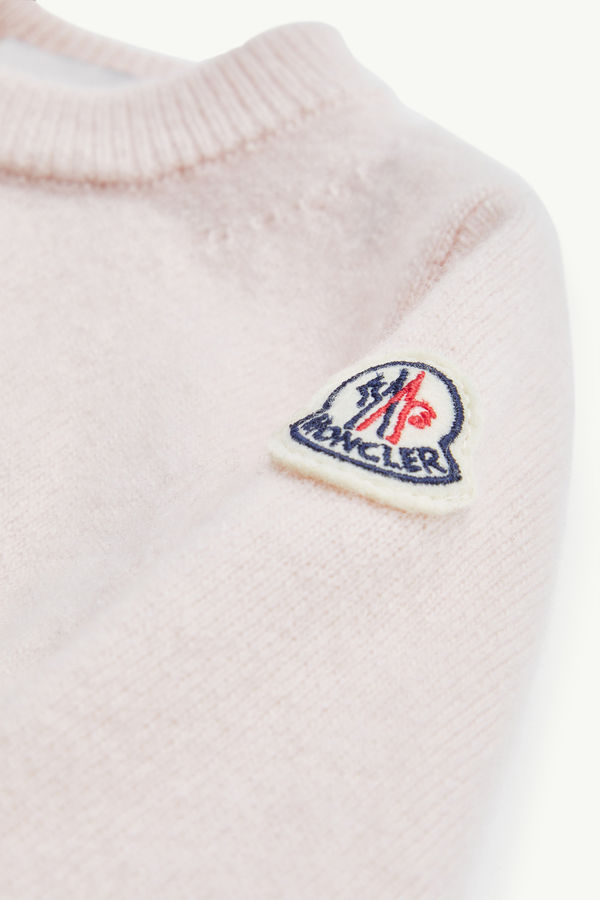 Ruffled Wool & Cashmere Set Girl Light Pink Moncler 1