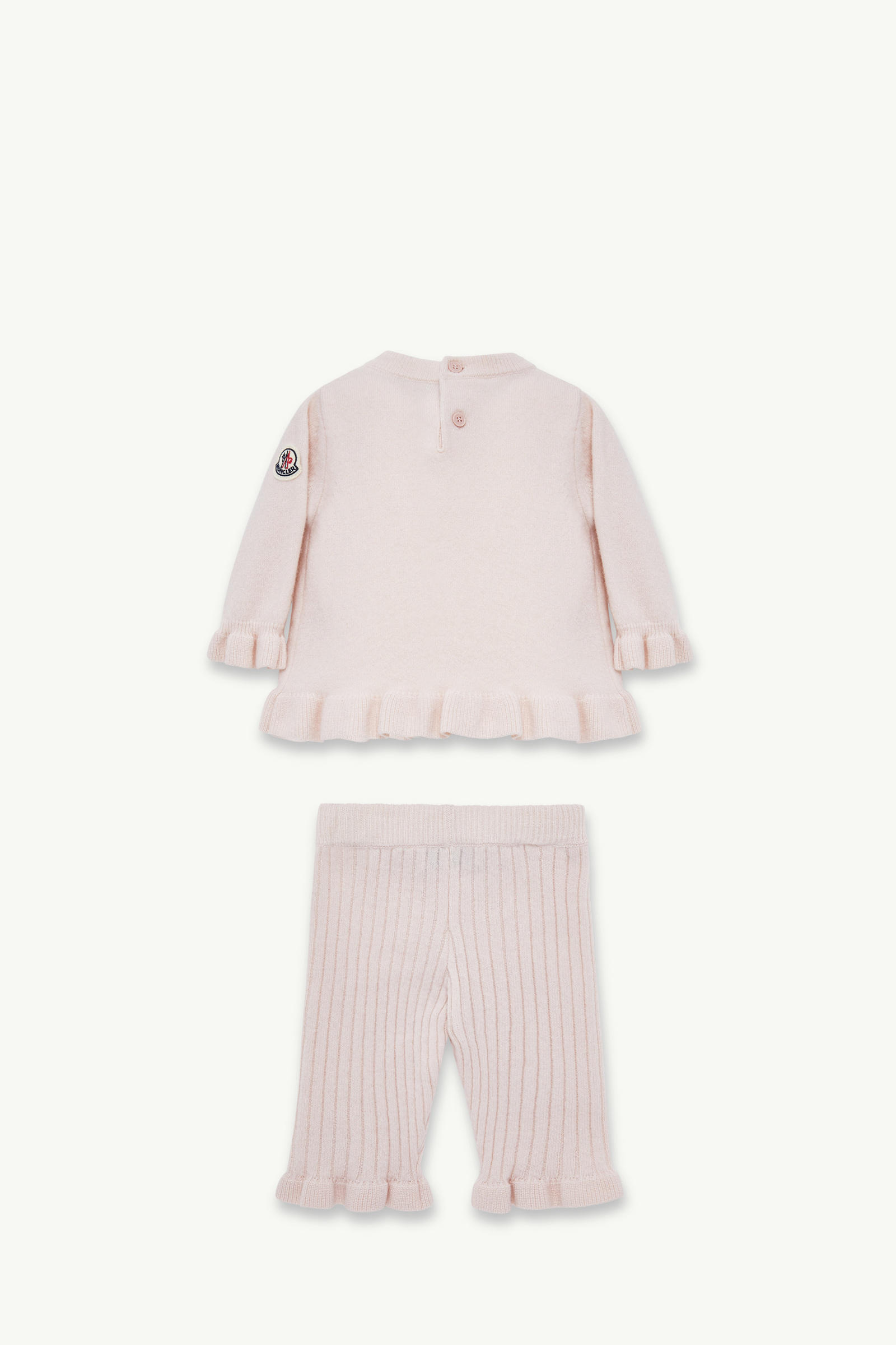 Ruffled Wool & Cashmere Set Girl Light Pink Moncler 2