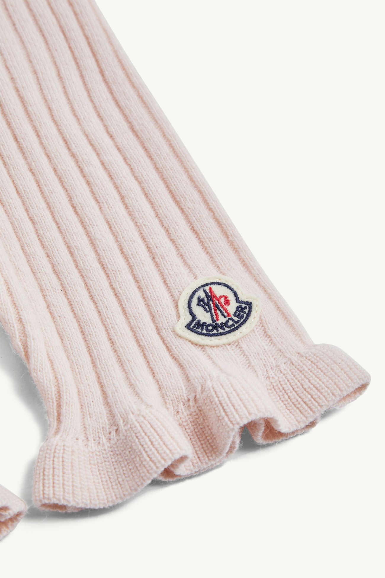 荷葉邊羊毛羊絨套裝 女童 淺粉紅色 Moncler 5