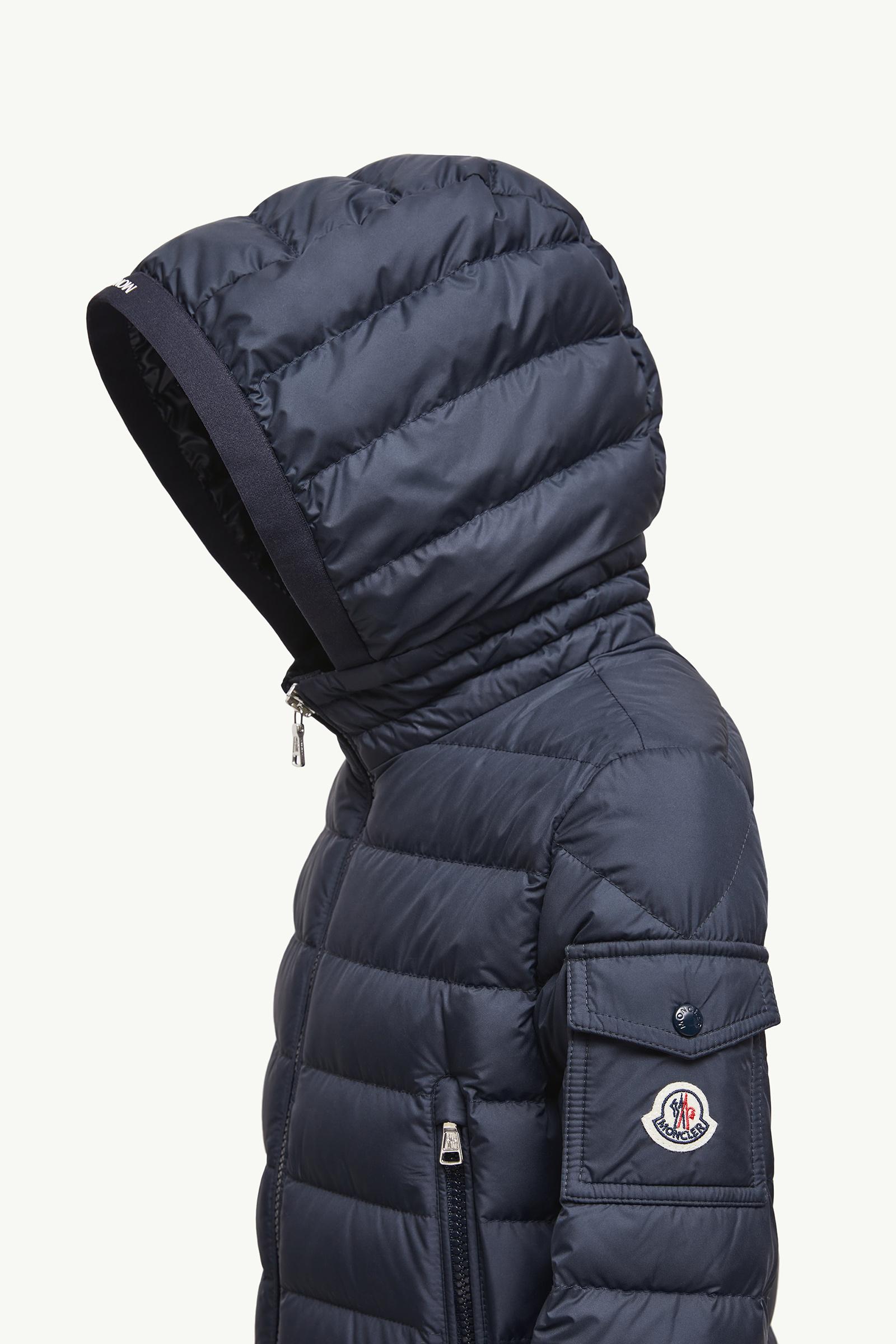 Galion Hooded Down Jacket Boy Dark Blue Moncler 1