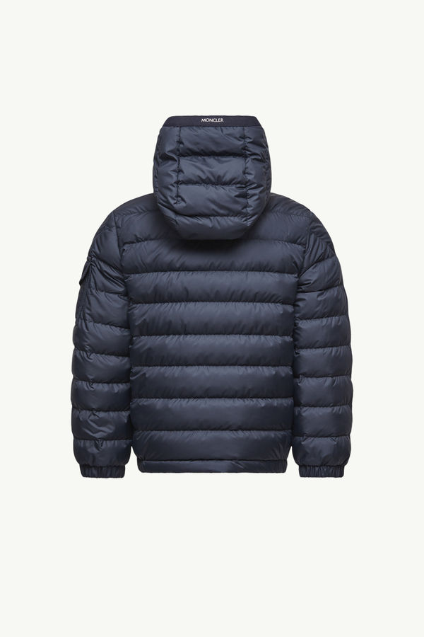 Galion Hooded Down Jacket Boy Dark Blue Moncler 2
