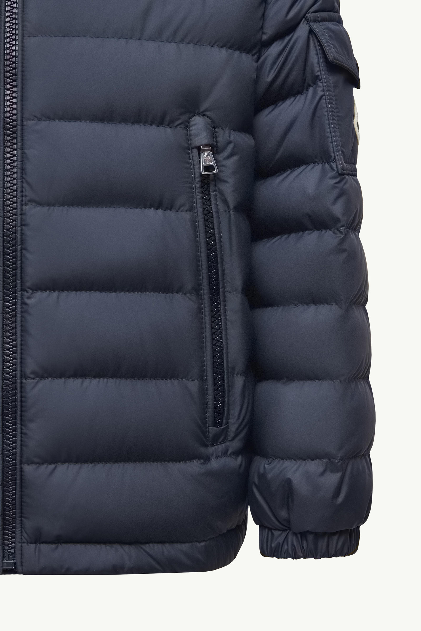 Galion Hooded Down Jacket Boy Dark Blue Moncler 4