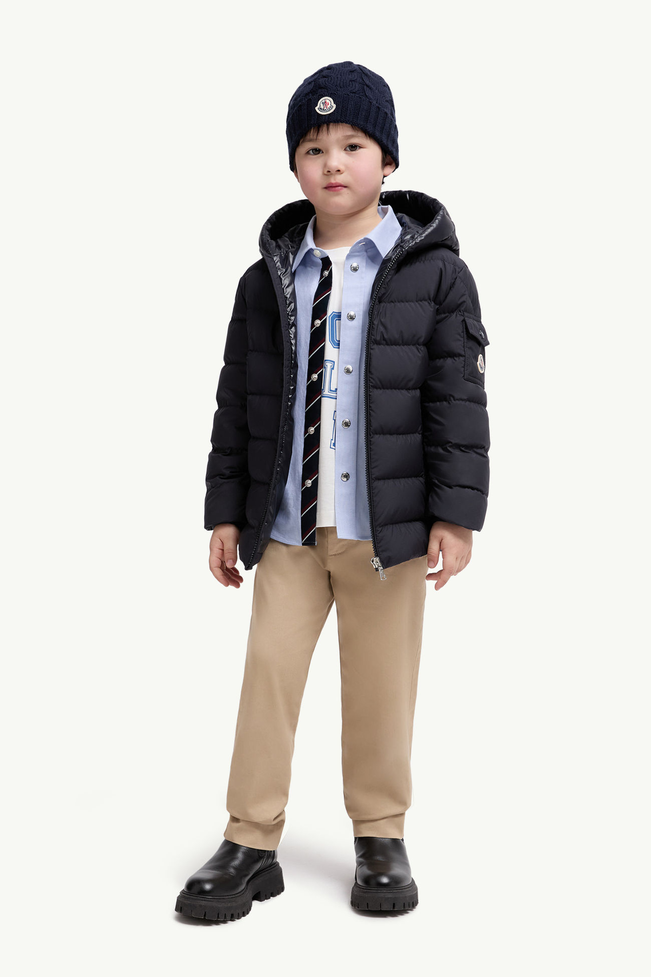 Najan 후드 다운 재킷 키즈 남아 네이비 블루 Moncler 1