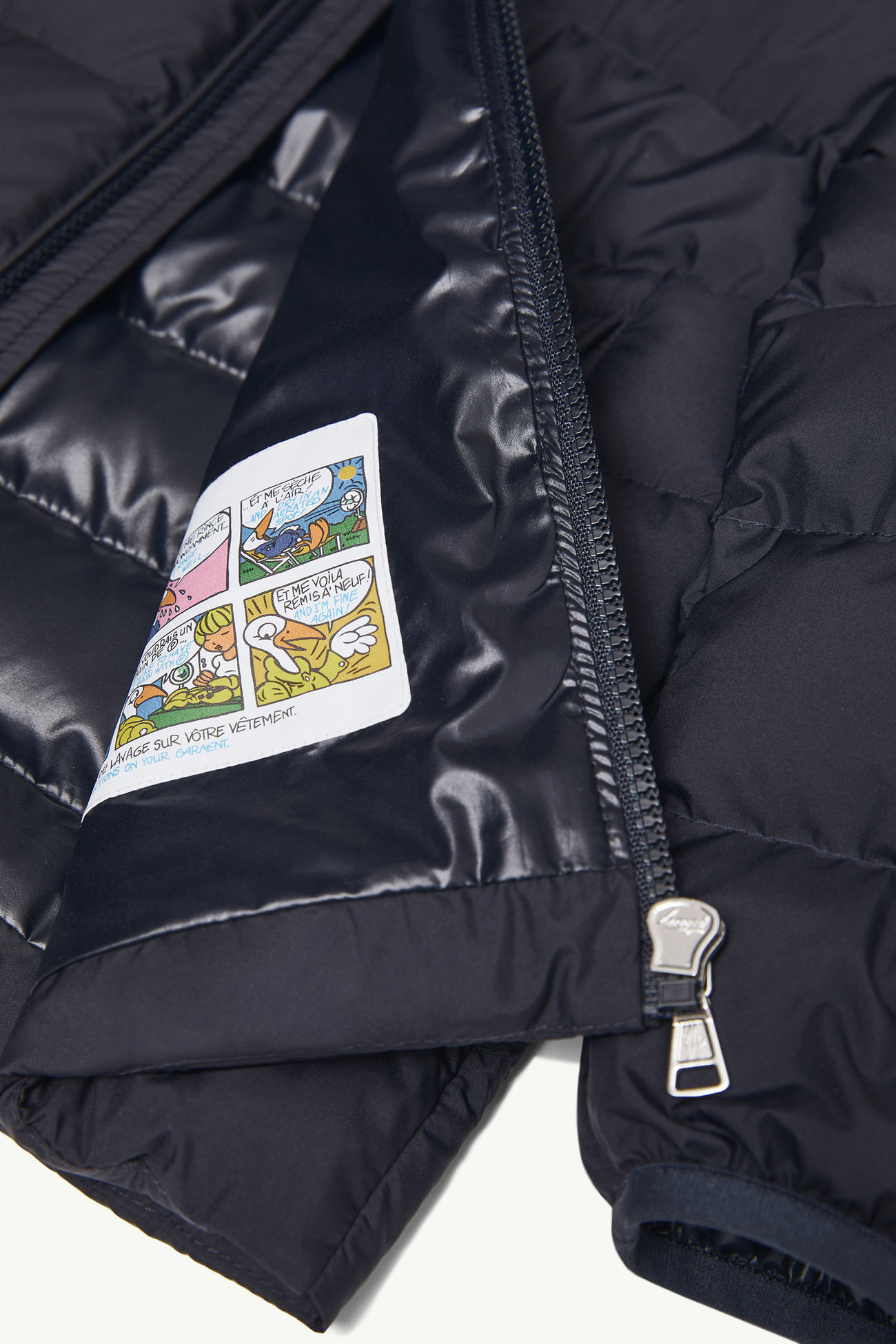 Piumino Najan con cappuccio Bambino Blu Navy Moncler 5