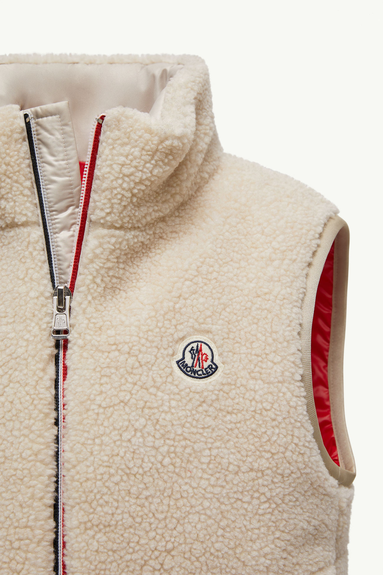Orin Teddy Padded Vest Boy Light Beige Moncler 2