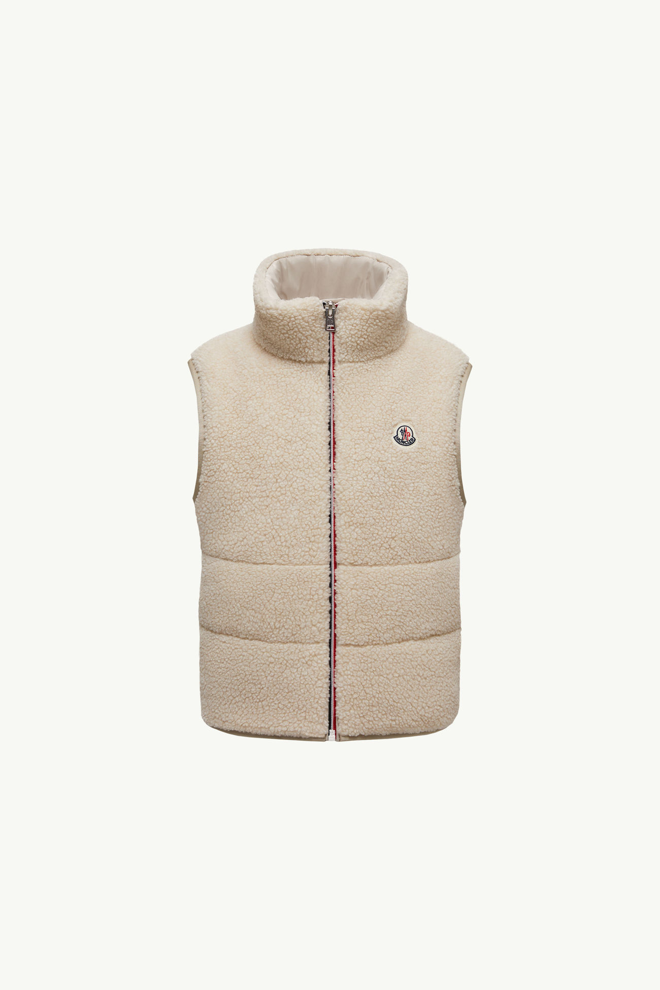 Orin Teddy Padded Gilet Boy Light Beige Moncler 0