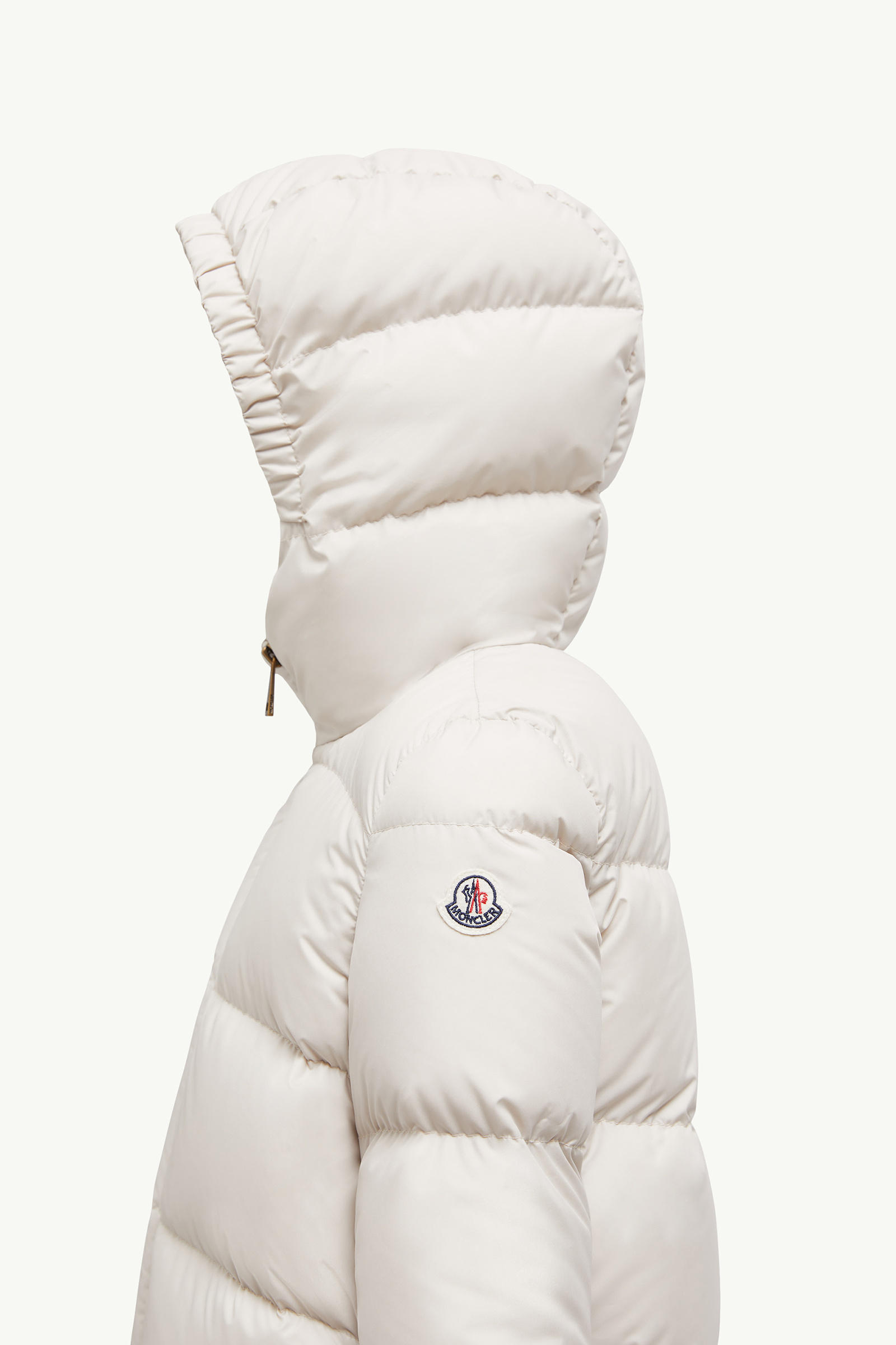 Cascar Hooded Down Jacket Girl White Ivory Moncler 2