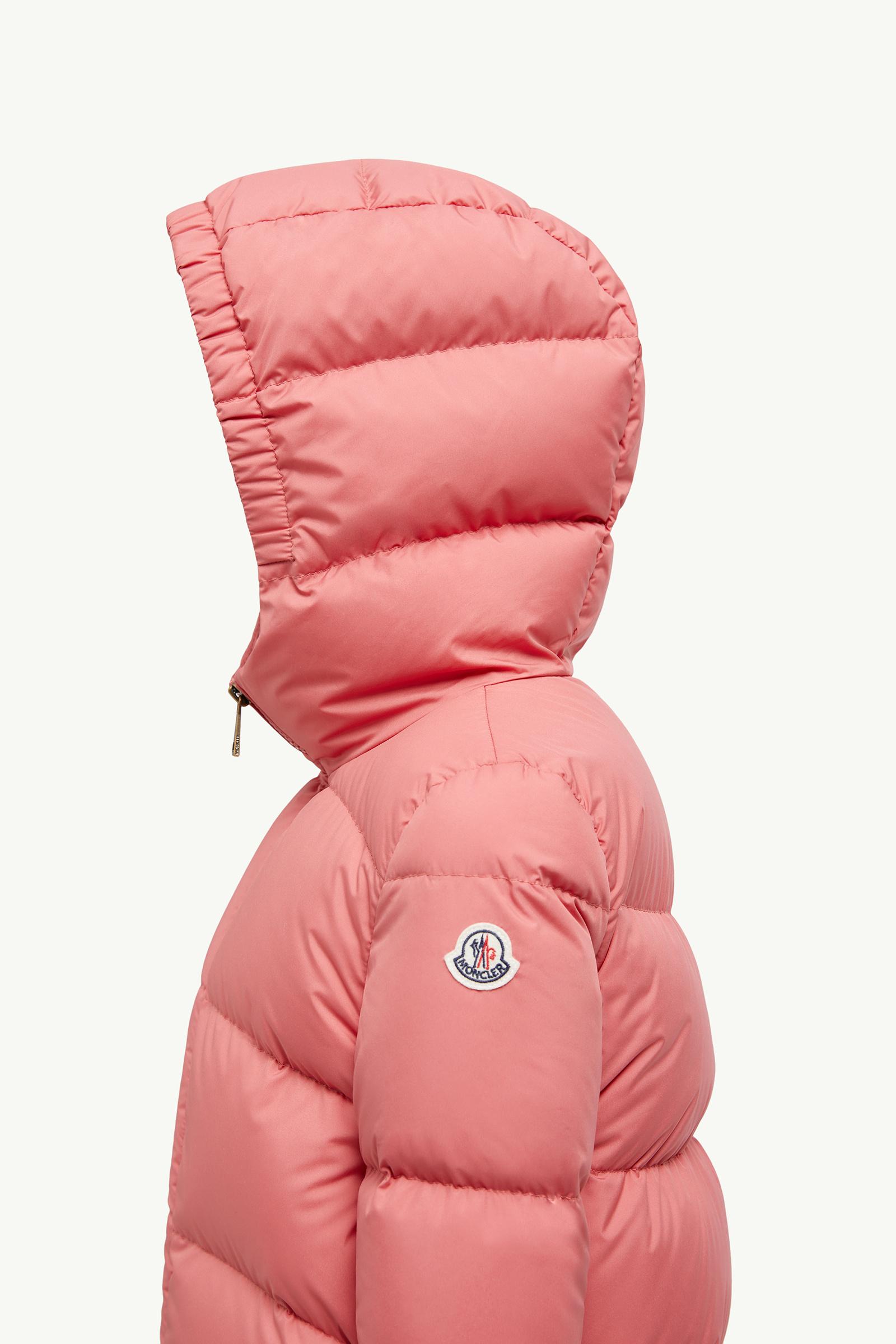 Cascar Hooded Down Jacket Girl Peach Pink Moncler 1
