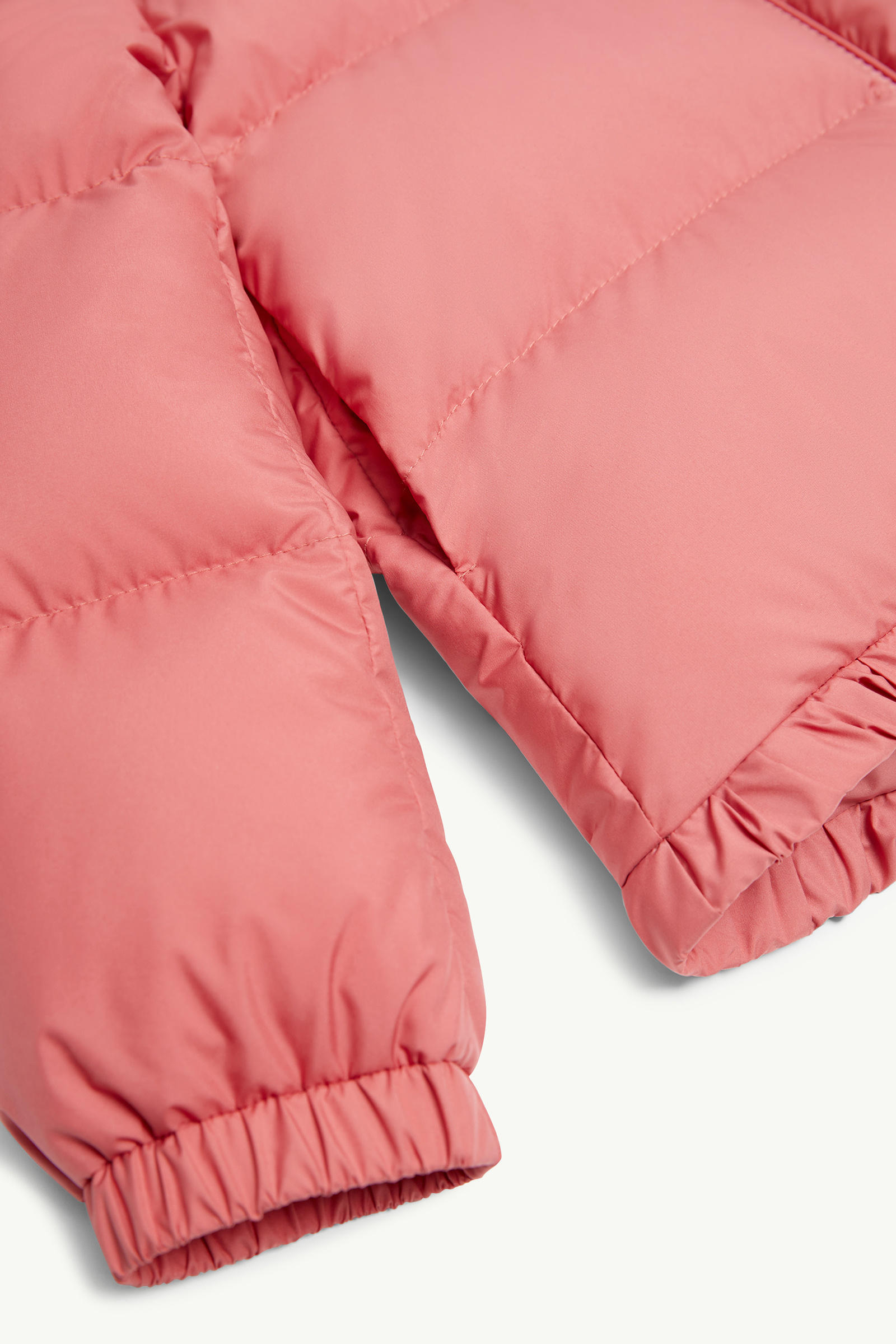 Cascar Hooded Down Jacket Girl Peach Pink Moncler 4