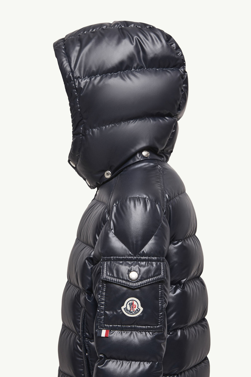 Manaem Hooded Down Jacket Boy Navy Blue Moncler 2