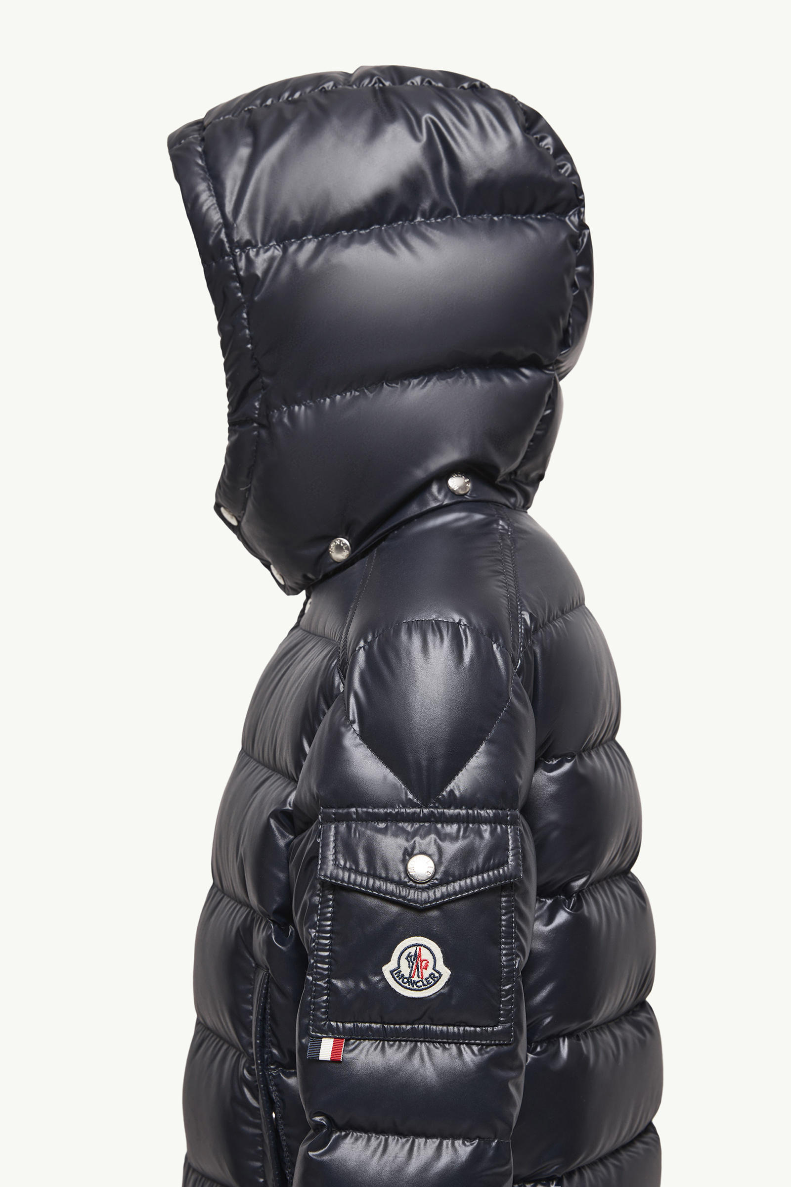 Manaem Hooded Down Jacket Boy Navy Blue Moncler 2