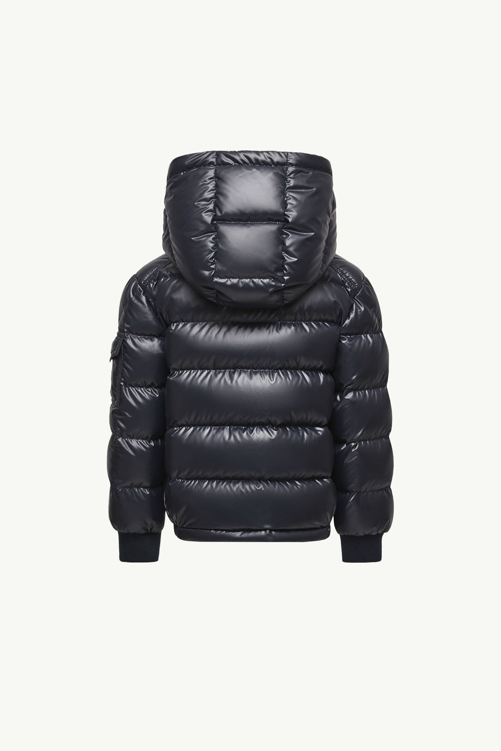Manaem Hooded Down Jacket Boy Navy Blue Moncler 3