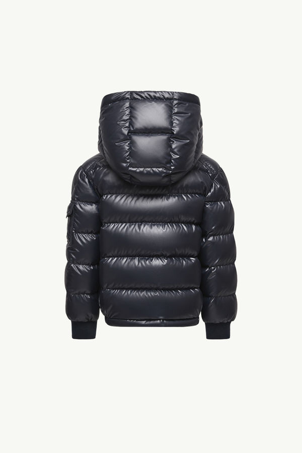 Manaem Hooded Down Jacket Boy Navy Blue Moncler 3