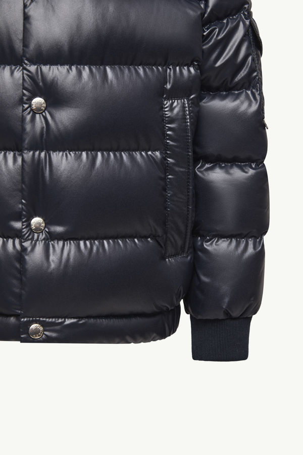 Manaem Hooded Down Jacket Boy Navy Blue Moncler 4