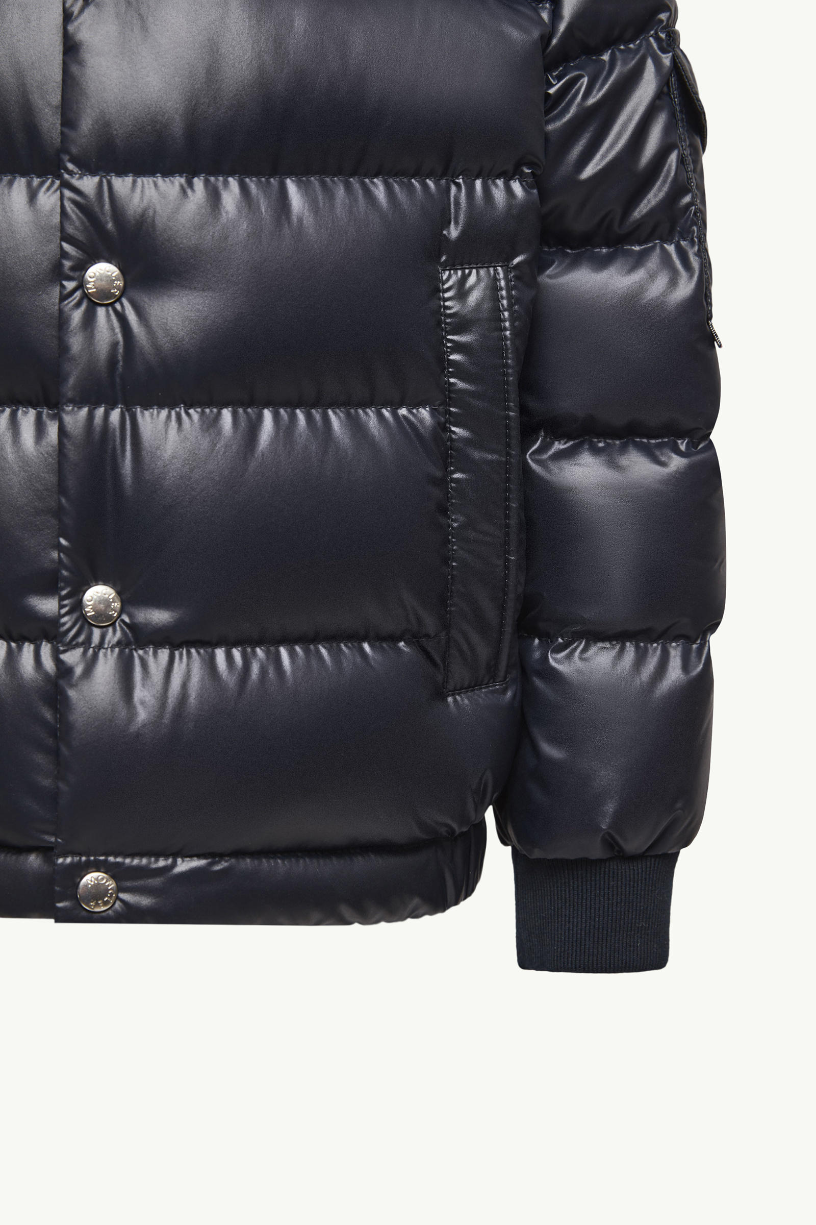 Manaem Hooded Down Jacket Boy Navy Blue Moncler 4