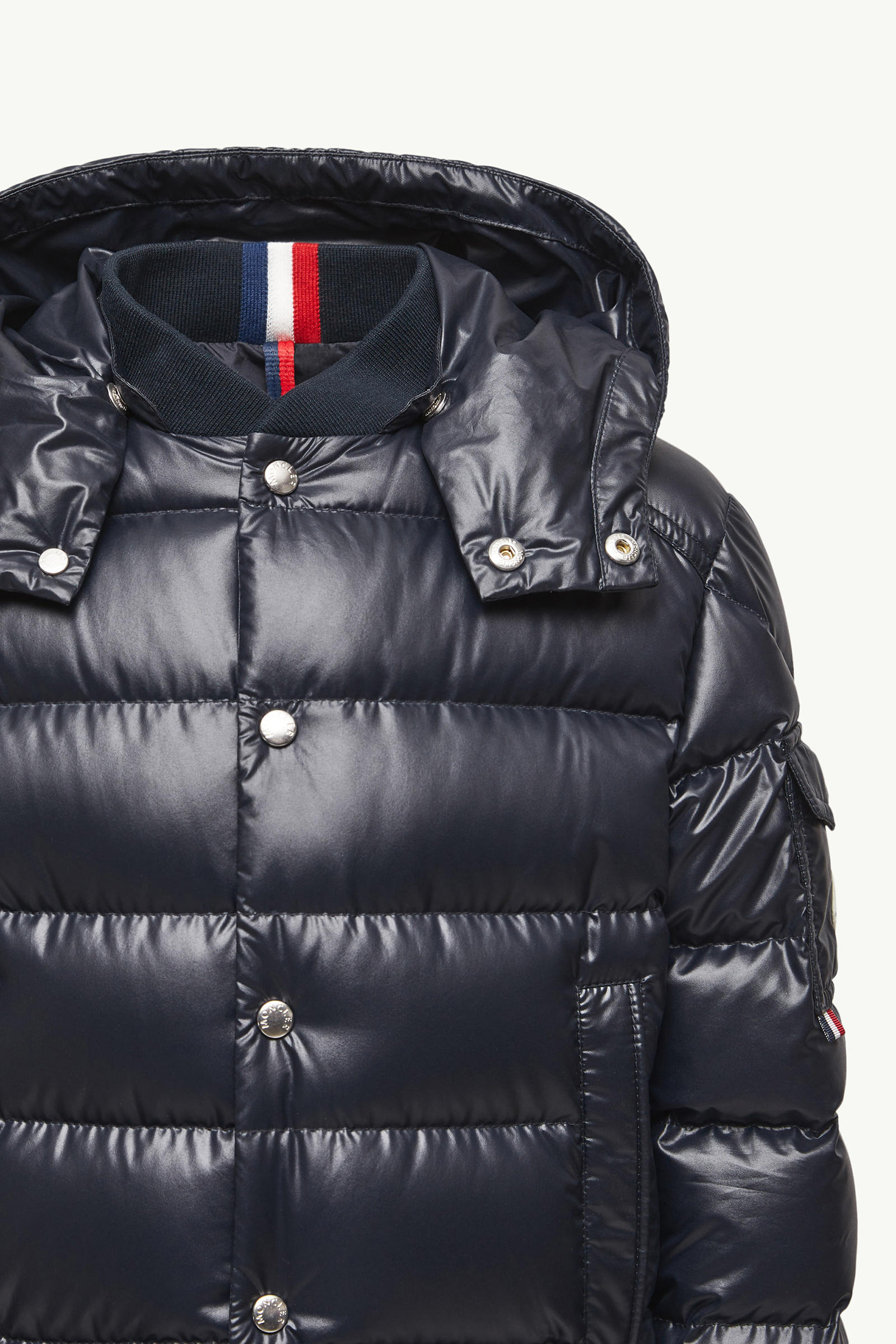 Manaem Hooded Down Jacket Boy Navy Blue Moncler 5