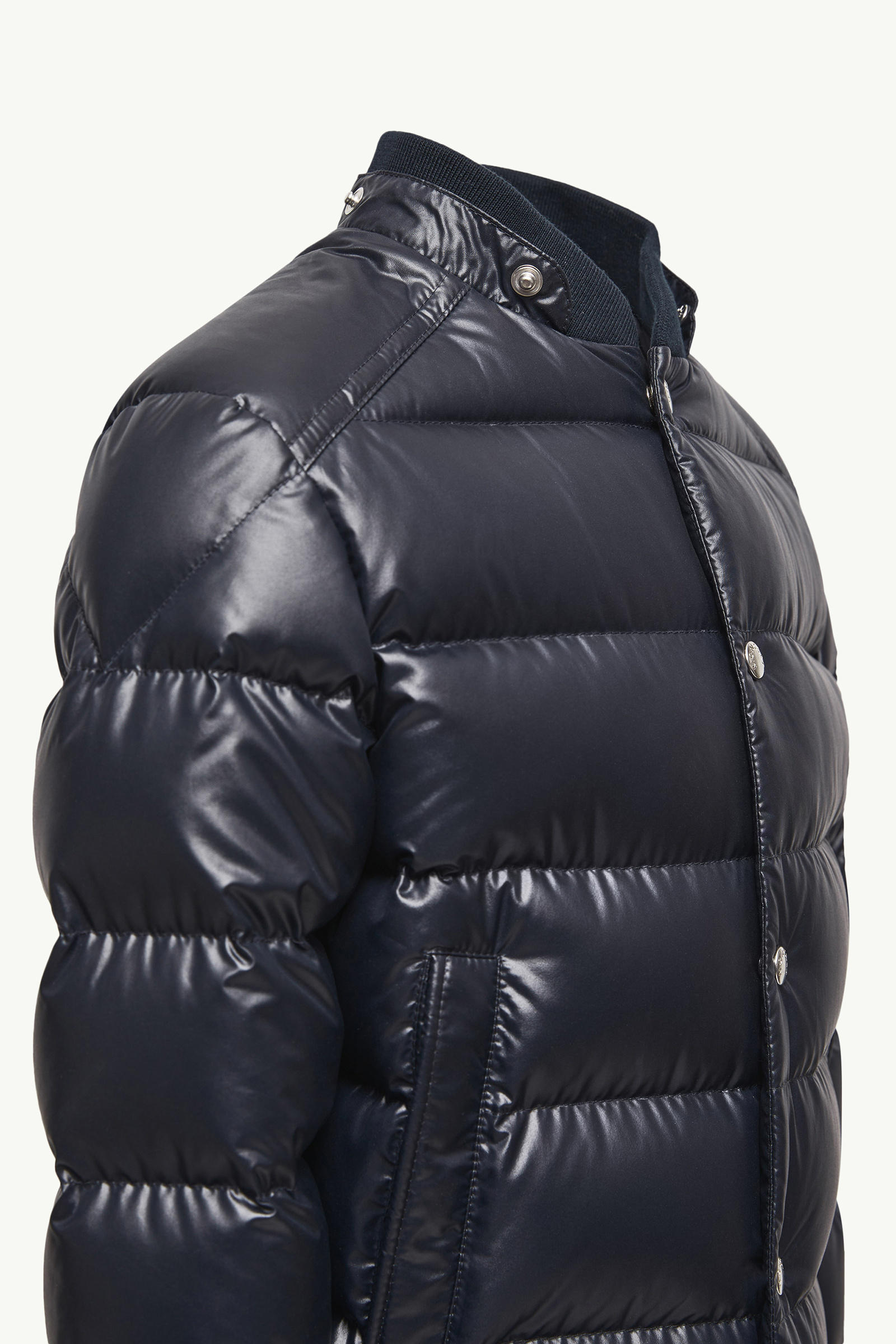 Manaem Hooded Down Jacket Boy Navy Blue Moncler 6