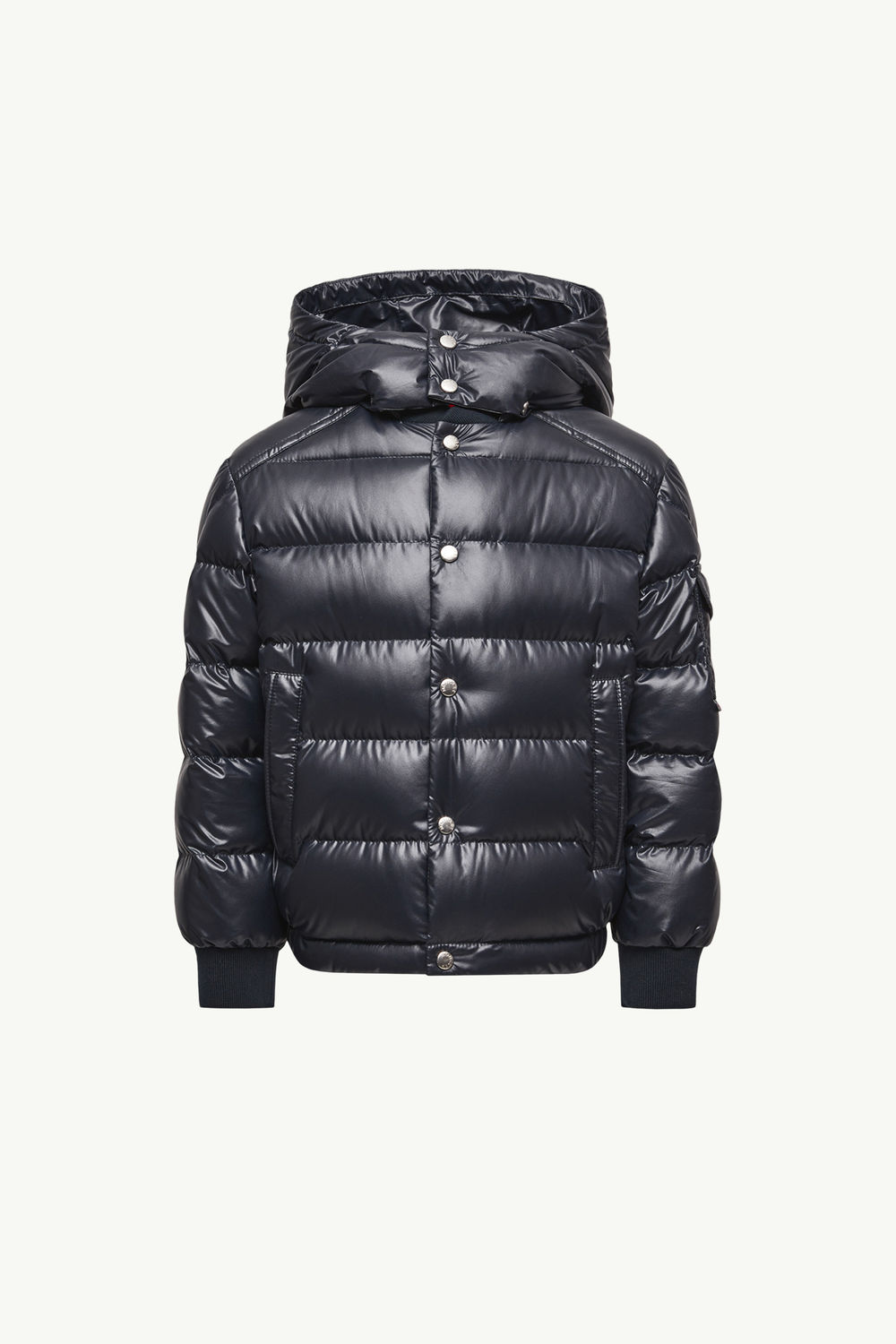 Manaem Hooded Down Jacket Boy Navy Blue Moncler 0
