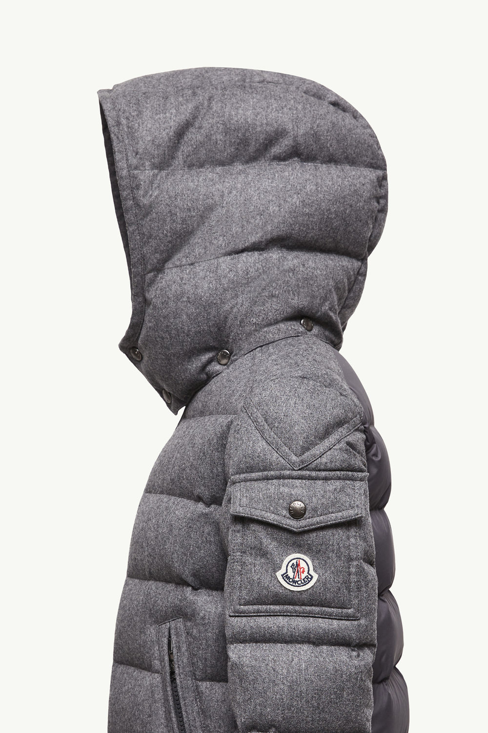 Doudoune en laine à capuche Montgenevre Garçon Gris foncé Moncler 2