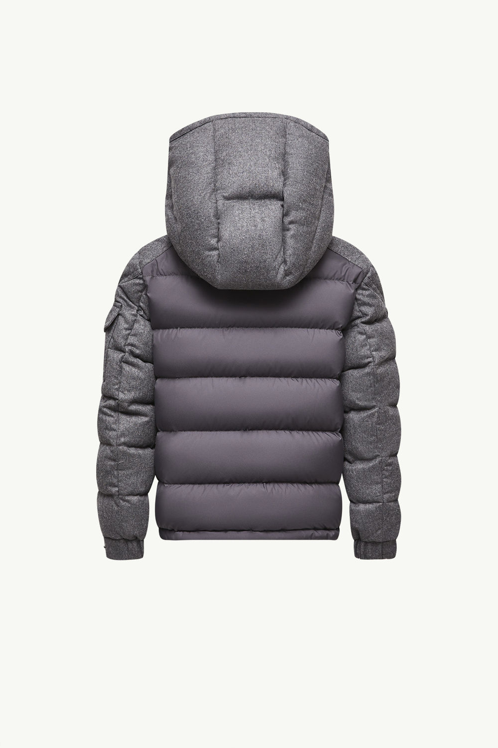 Doudoune en laine à capuche Montgenevre Garçon Gris foncé Moncler 3
