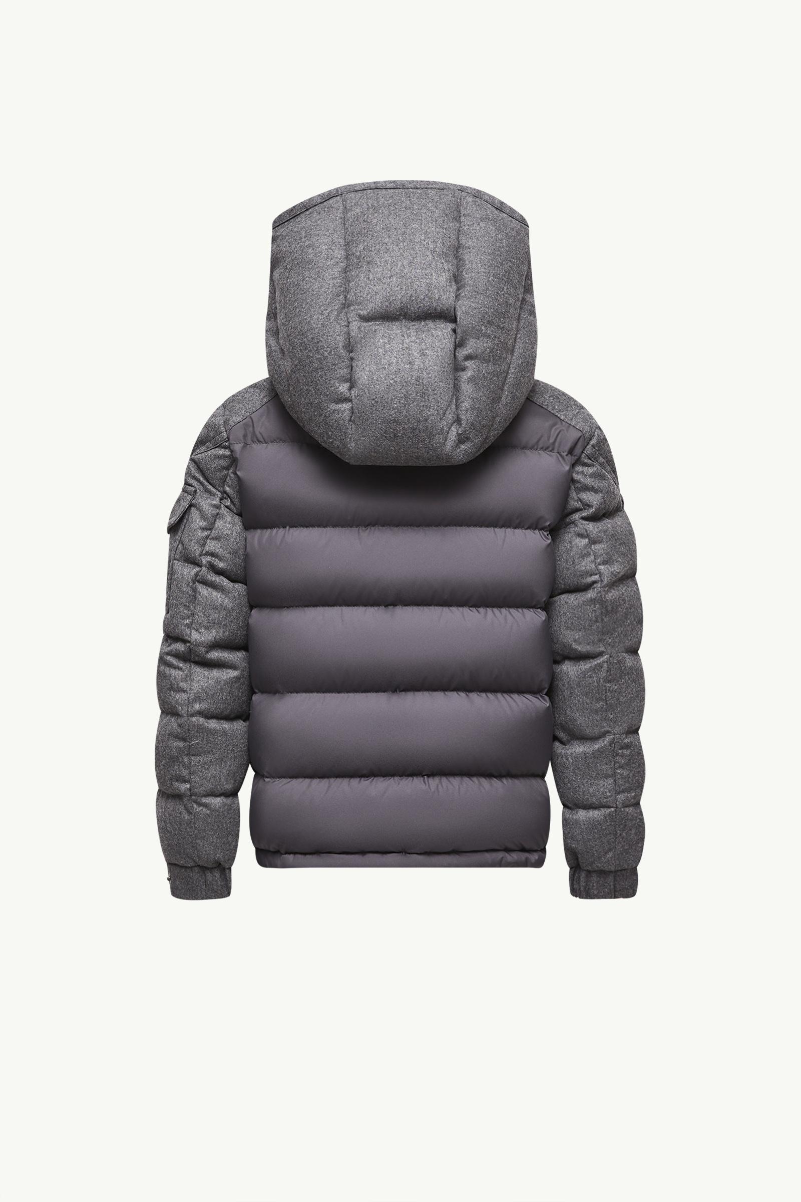 Dark Grey Montgenevre Hooded Wool Down Jacket - Down Jackets