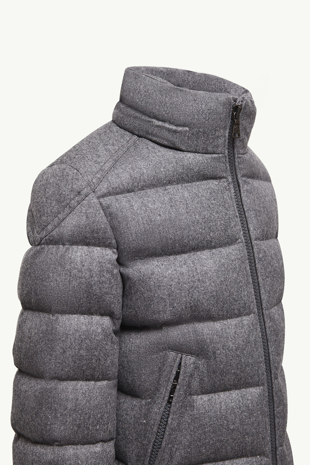 Doudoune en laine à capuche Montgenevre Garçon Gris foncé Moncler 5