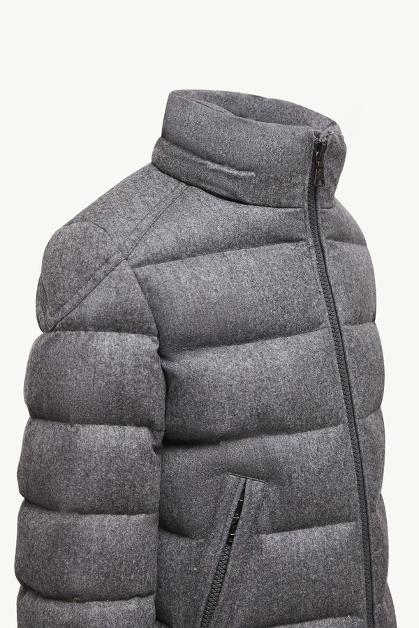 Montgenevre Hooded Wool Down Jacket Boy Dark Gray Moncler 5