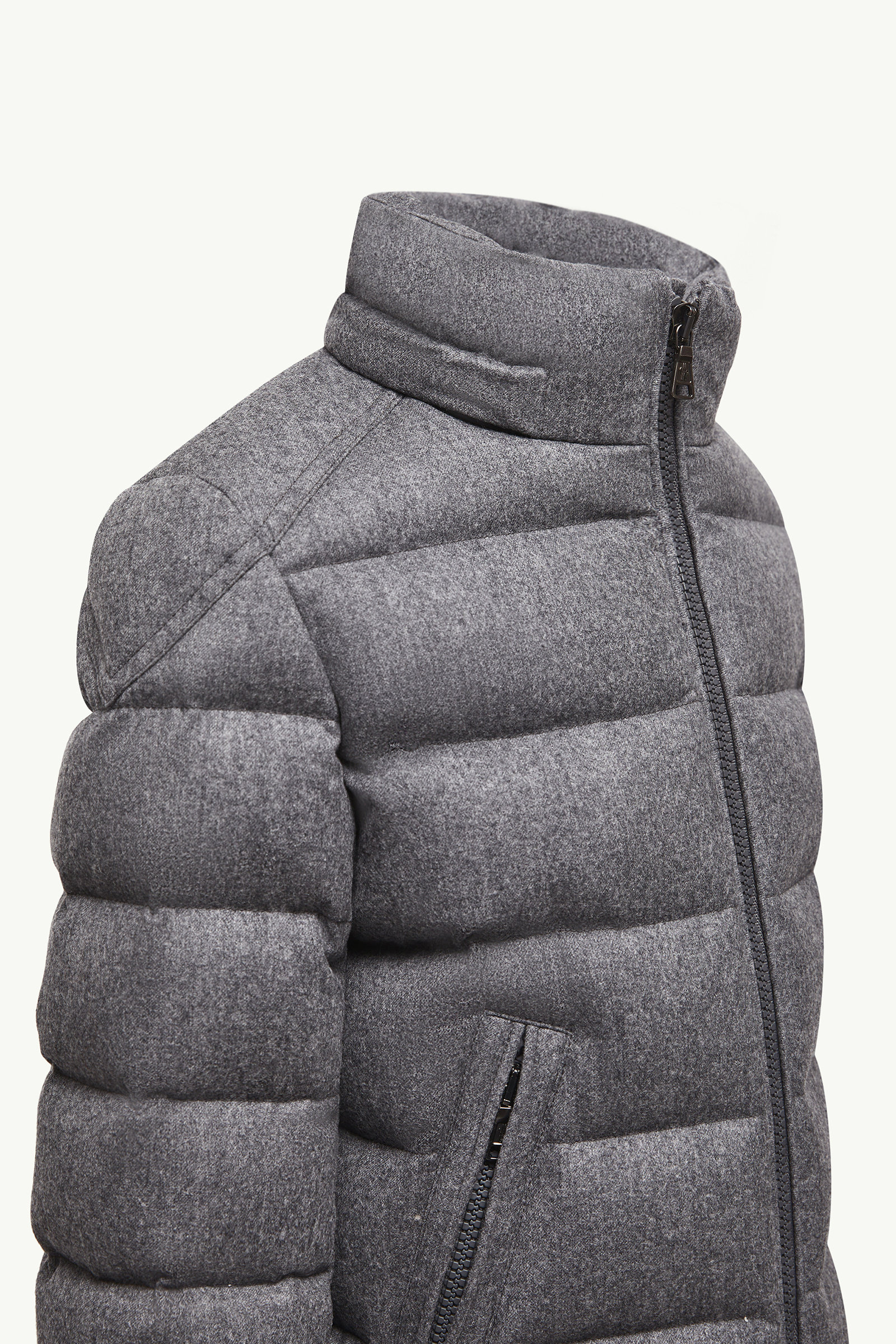 Montgenevre Hooded Wool Down Jacket Boy Dark Gray Moncler 5