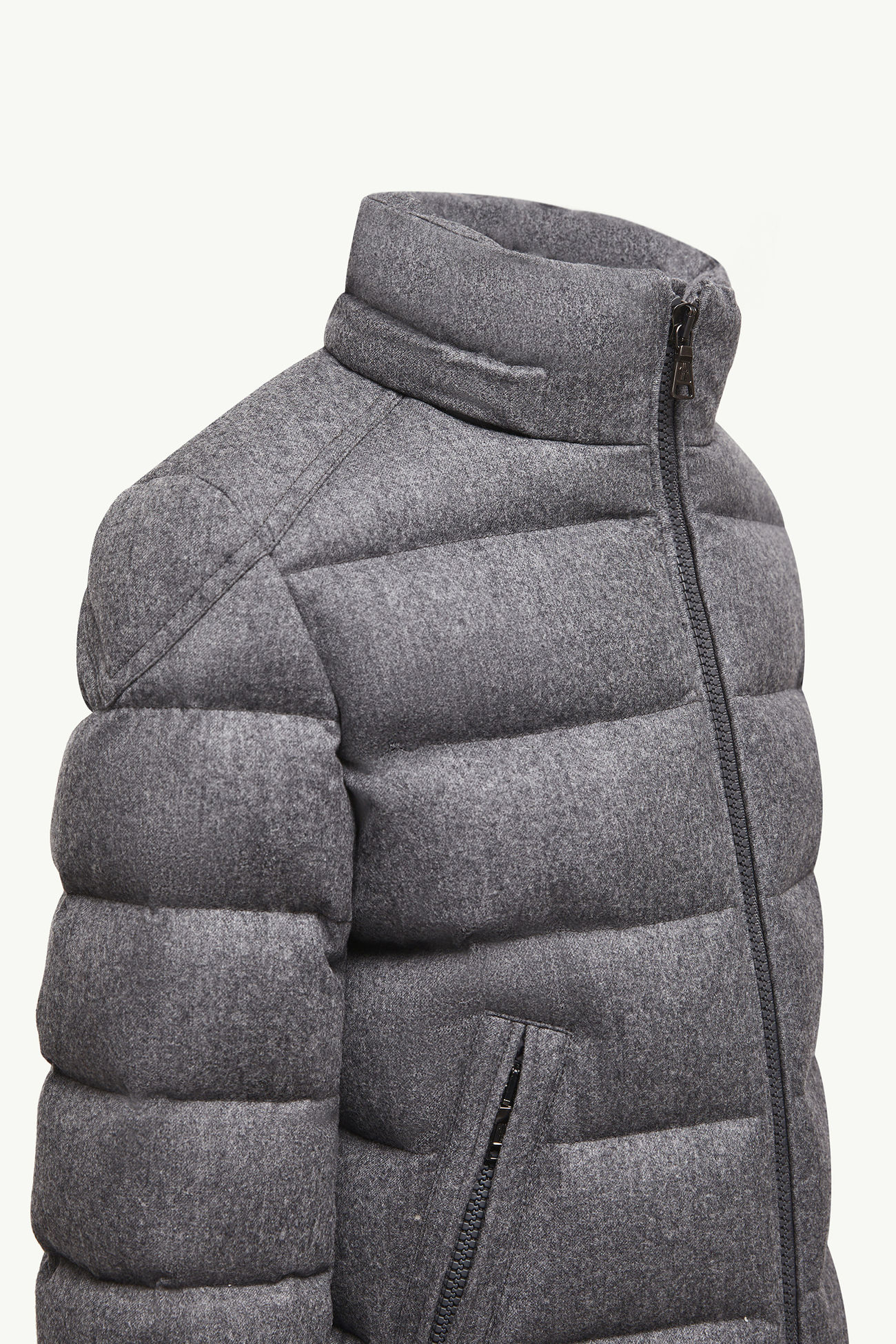 Montgenevre Hooded Wool Down Jacket Boy Dark Grey Moncler 5
