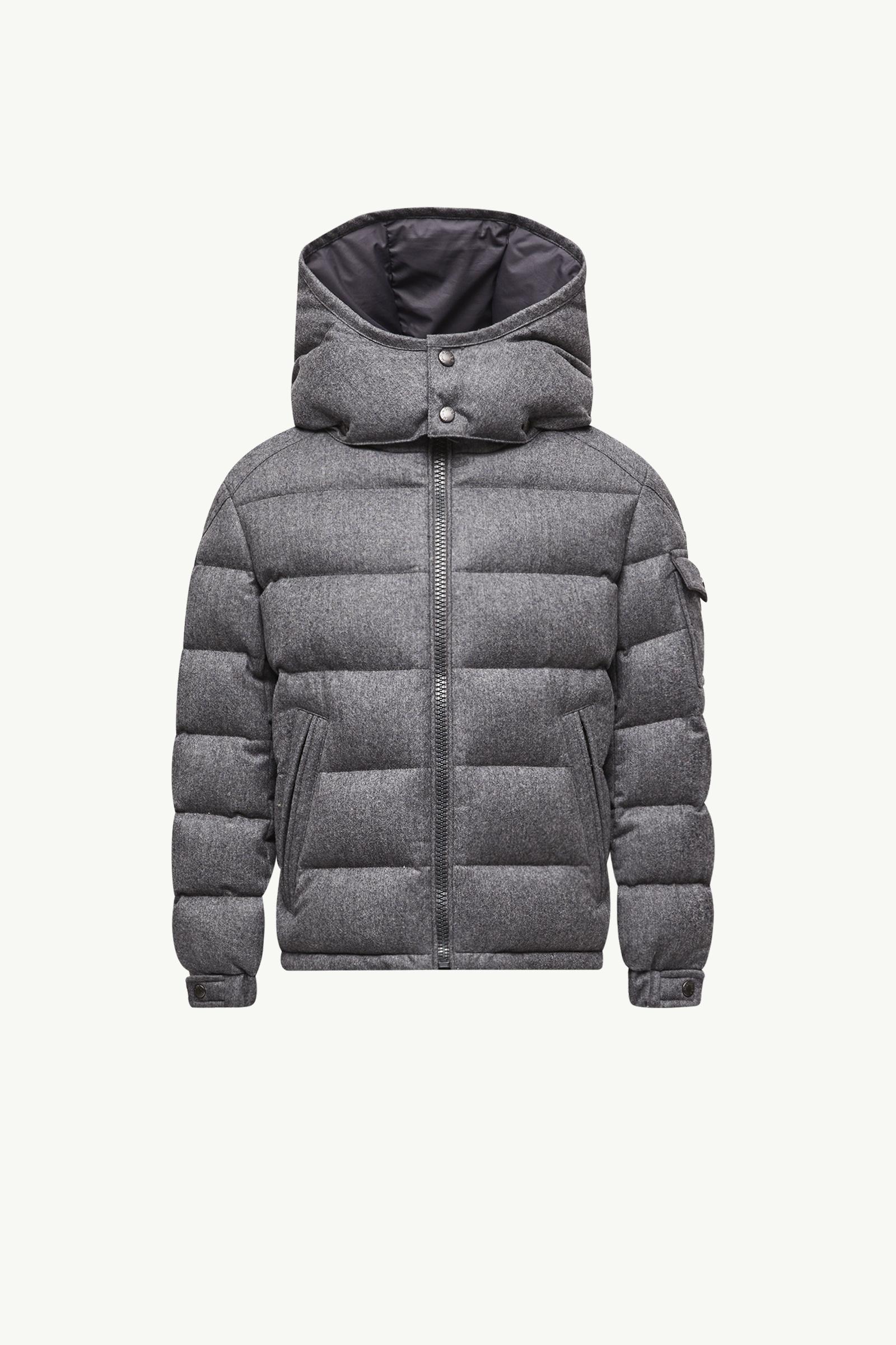 Dark Grey Montgenevre Hooded Wool Down Jacket - Down Jackets