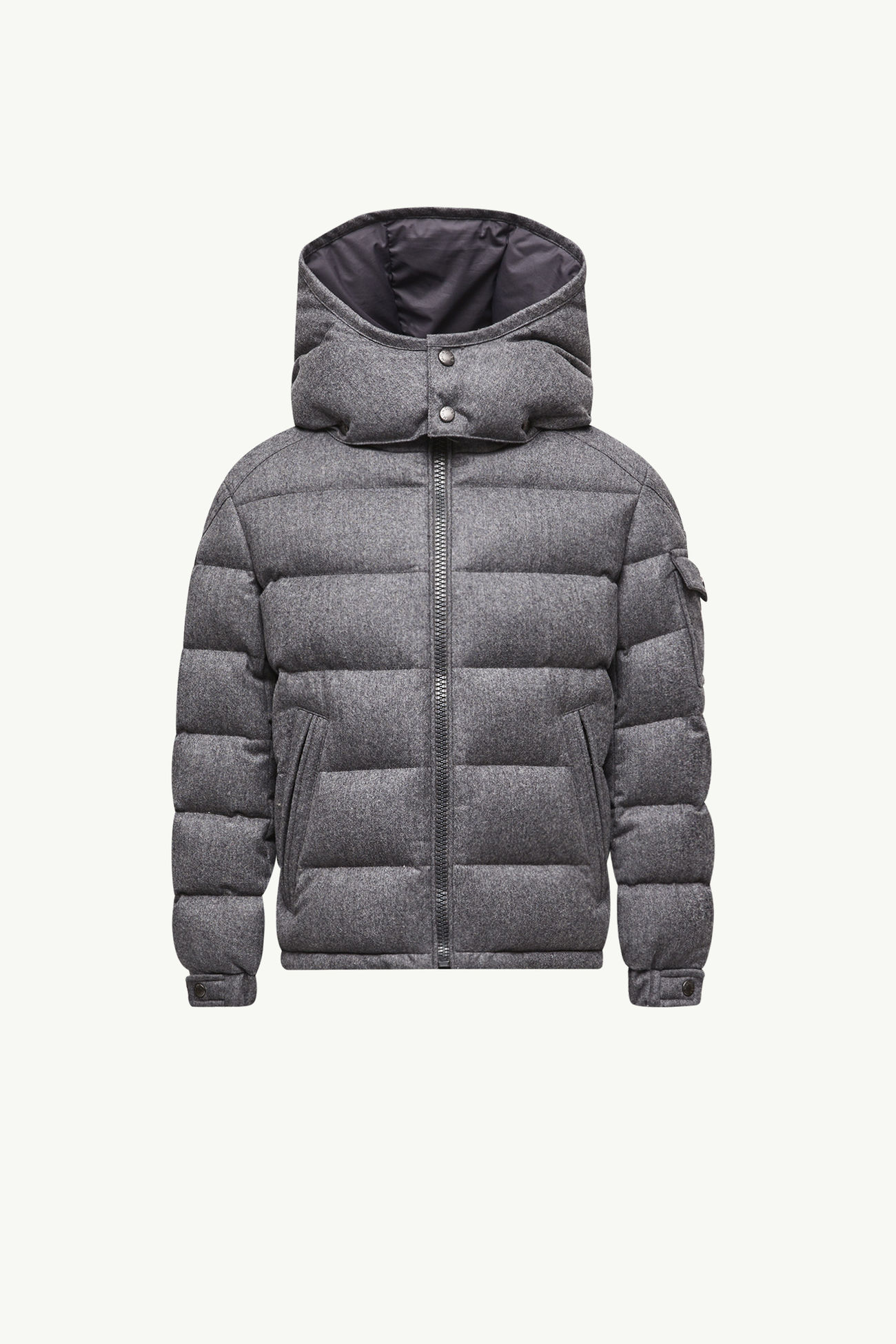 Montgenevre連帽羊毛羽絨外套 男童 深灰色 Moncler 0