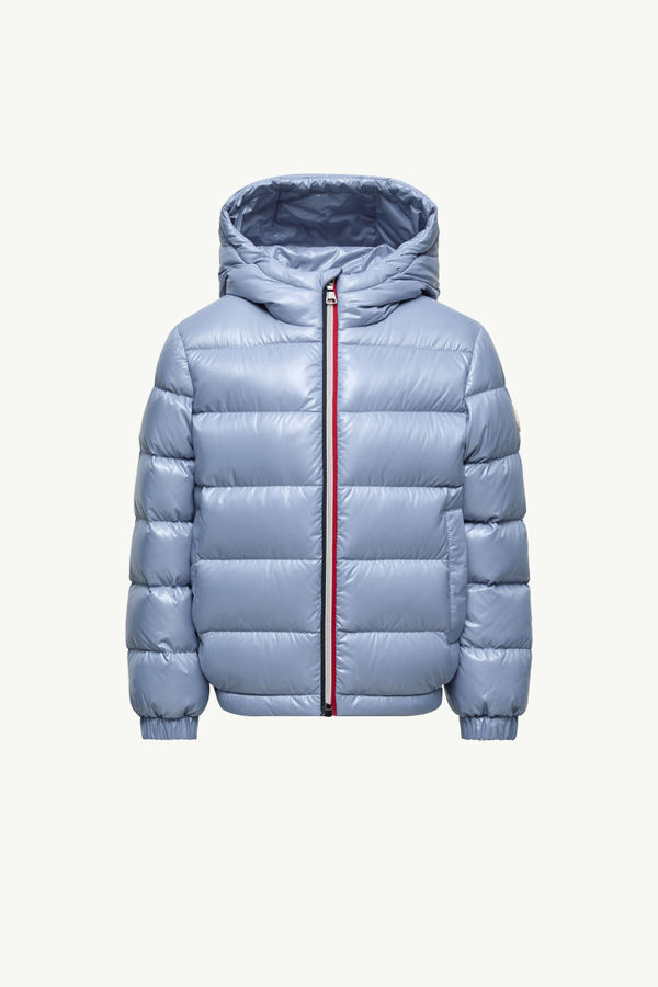 New Aubert Hooded Down Jacket Boy Light Blue Moncler 0